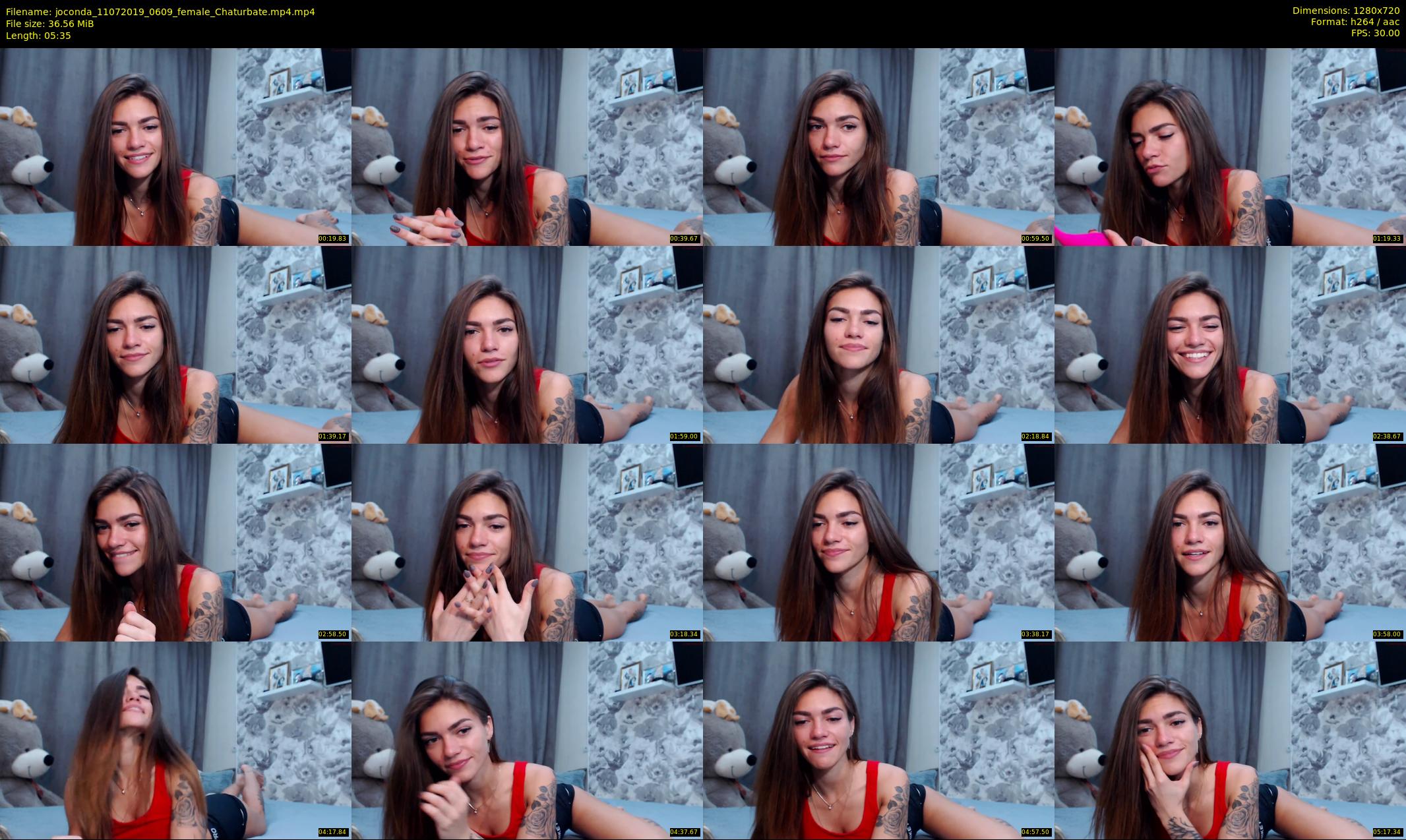joconda — 6 minute Chaturbate female cam show recording, 720p, Jul 11, 2019