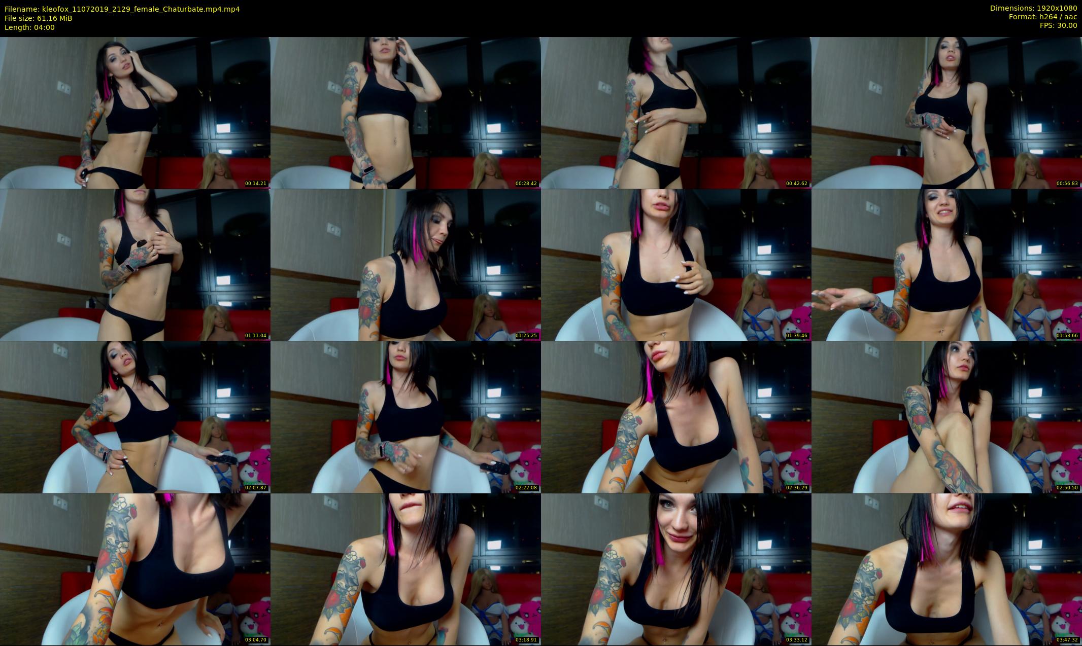 kleofox — 4 minute Chaturbate female cam show recording, 1080p, Jul 11, 2019