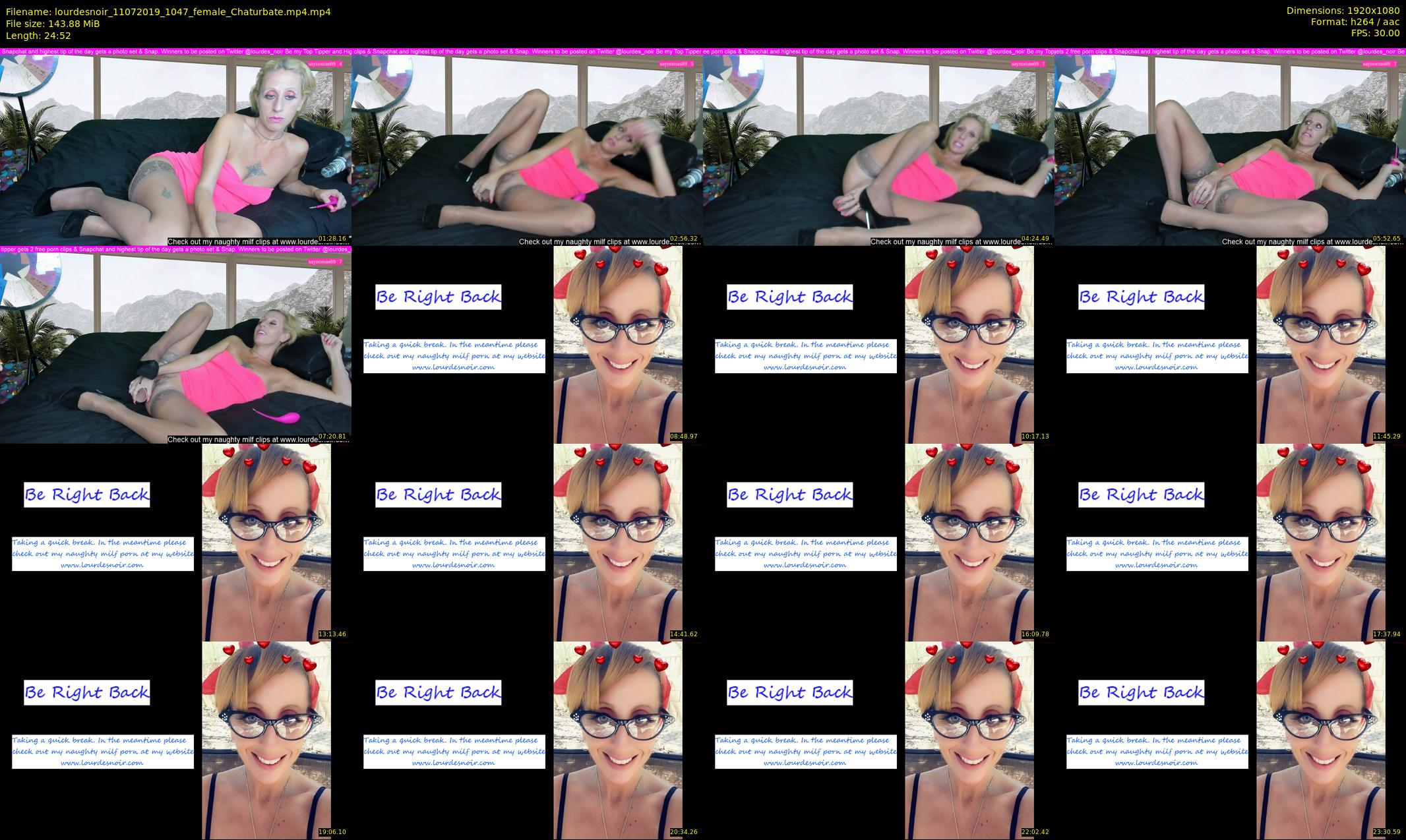 lourdesnoir — 25 minute Chaturbate female cam show recording, 1080p, Jul 11, 2019