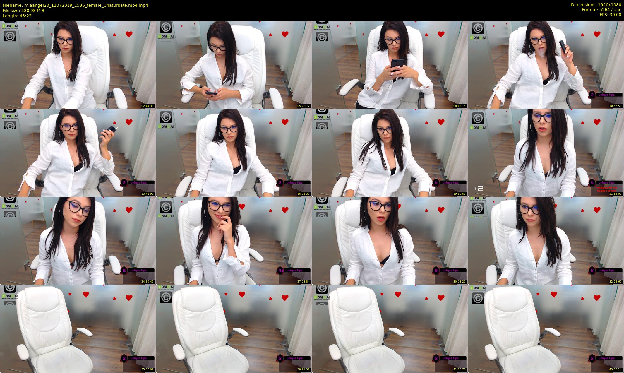 miaangel20 — 47 minute Chaturbate female cam show recording, 1080p, Jul 11, 2019