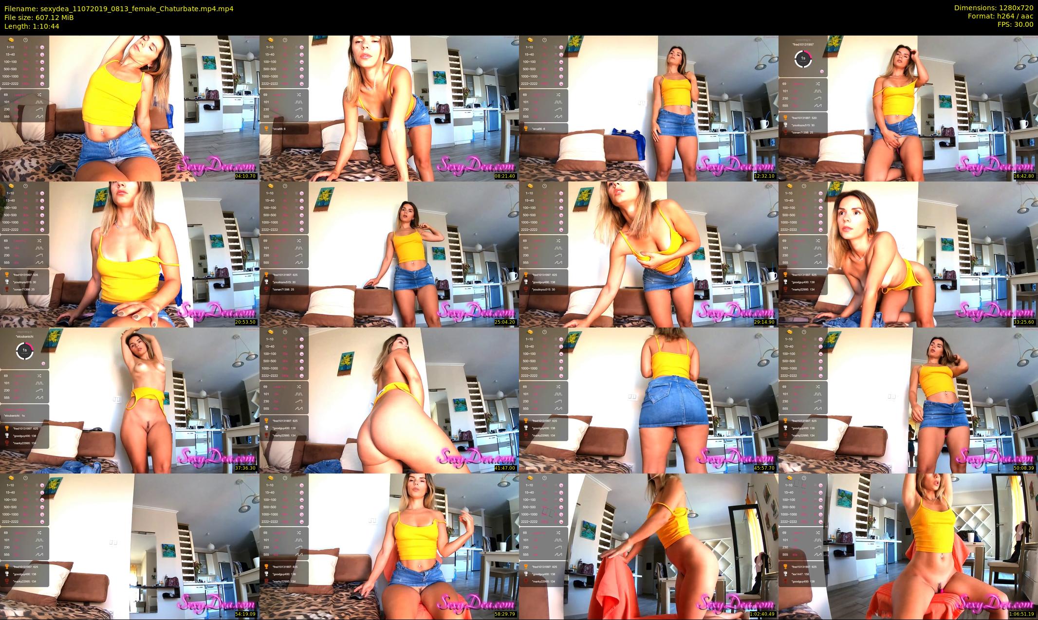 sexydea — 71 minute Chaturbate female cam show recording, 720p, Jul 11, 2019