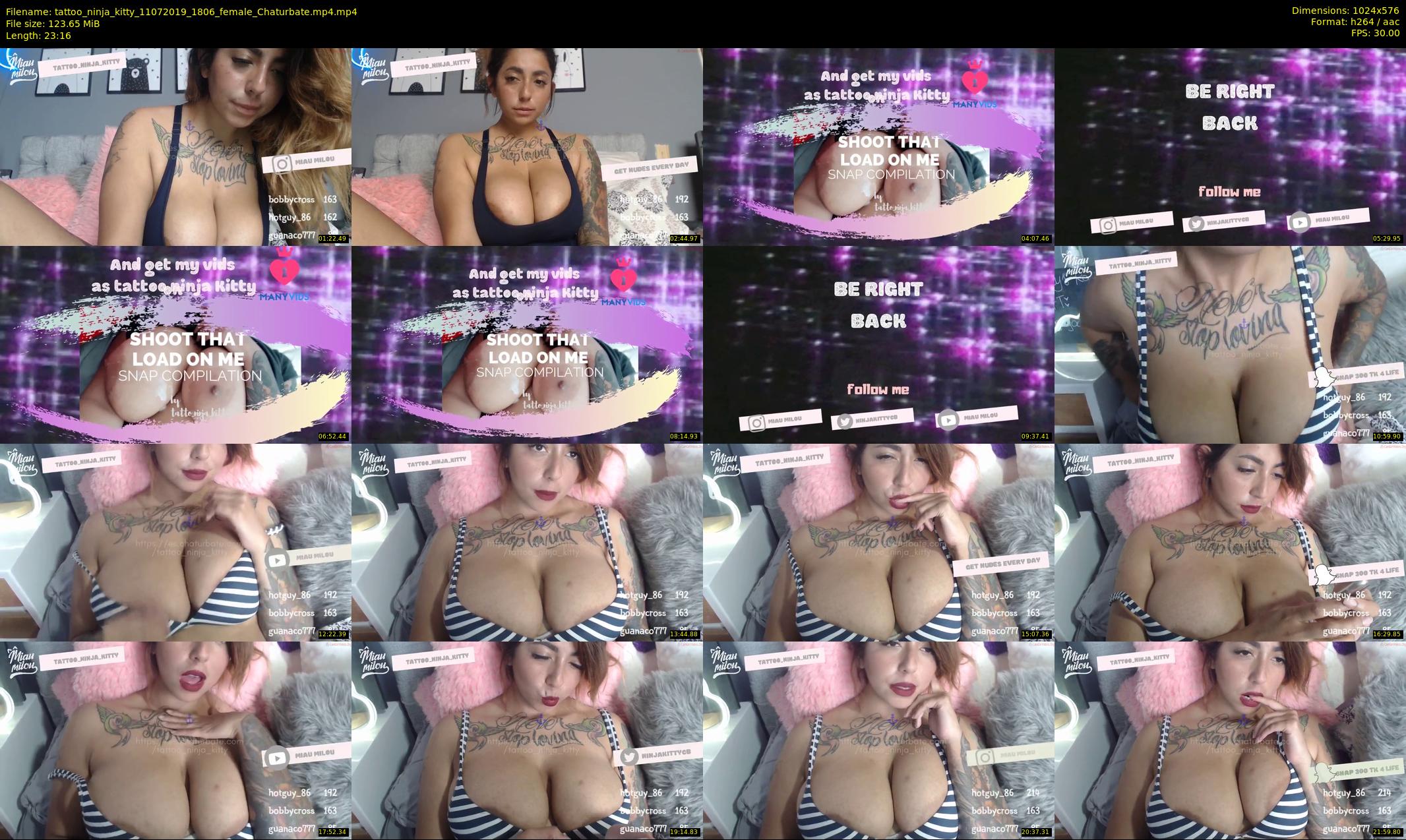 tattoo_ninja_kitty — 24 minute Chaturbate female cam show recording, 480p, Jul 11, 2019