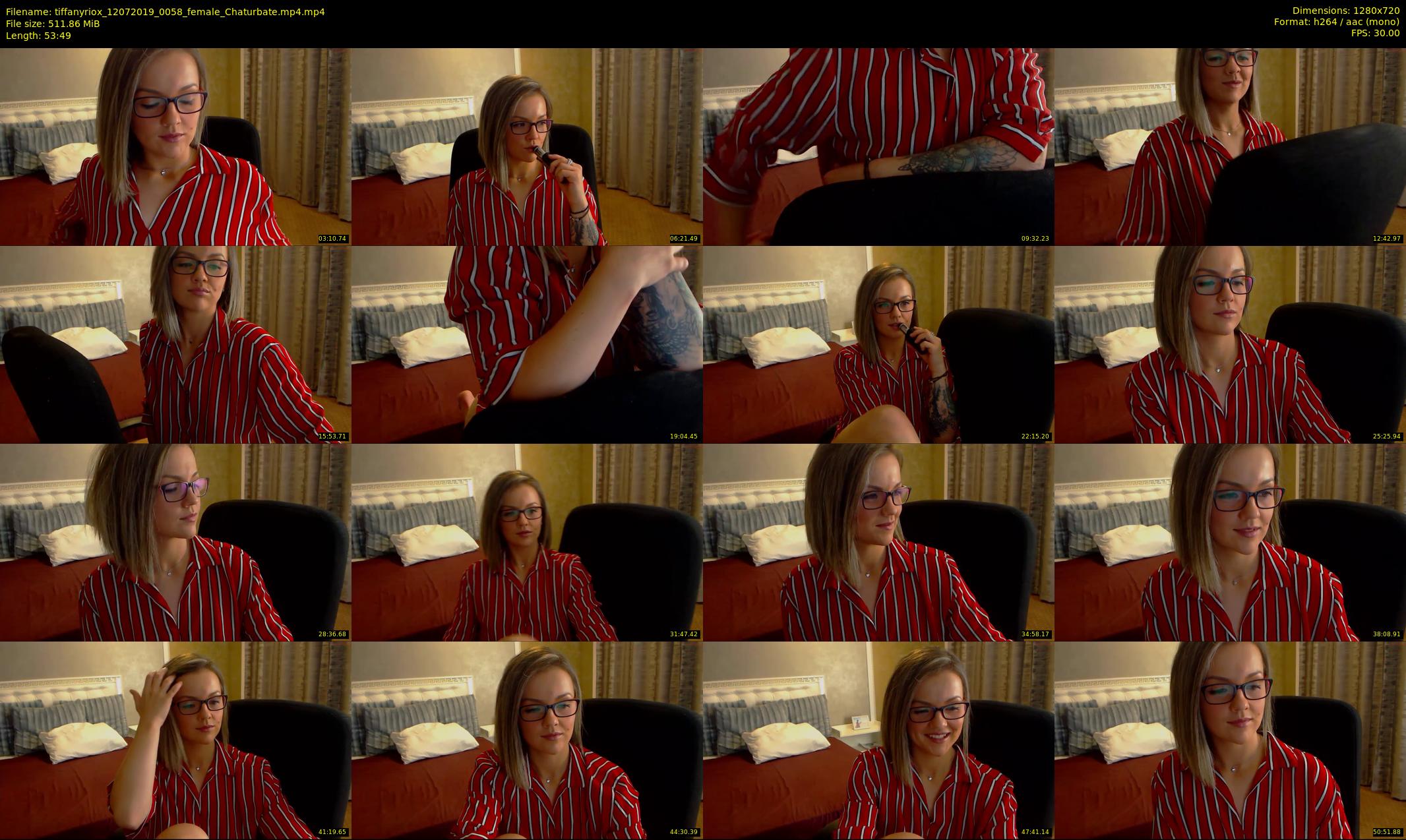 tiffanyriox — 54 minute Chaturbate female cam show recording, 720p, Jul 12, 2019
