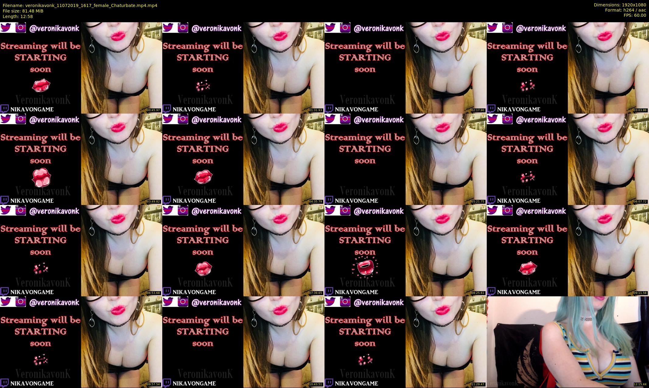 veronikavonk — 13 minute Chaturbate female cam show recording, 1080p, Jul 11, 2019