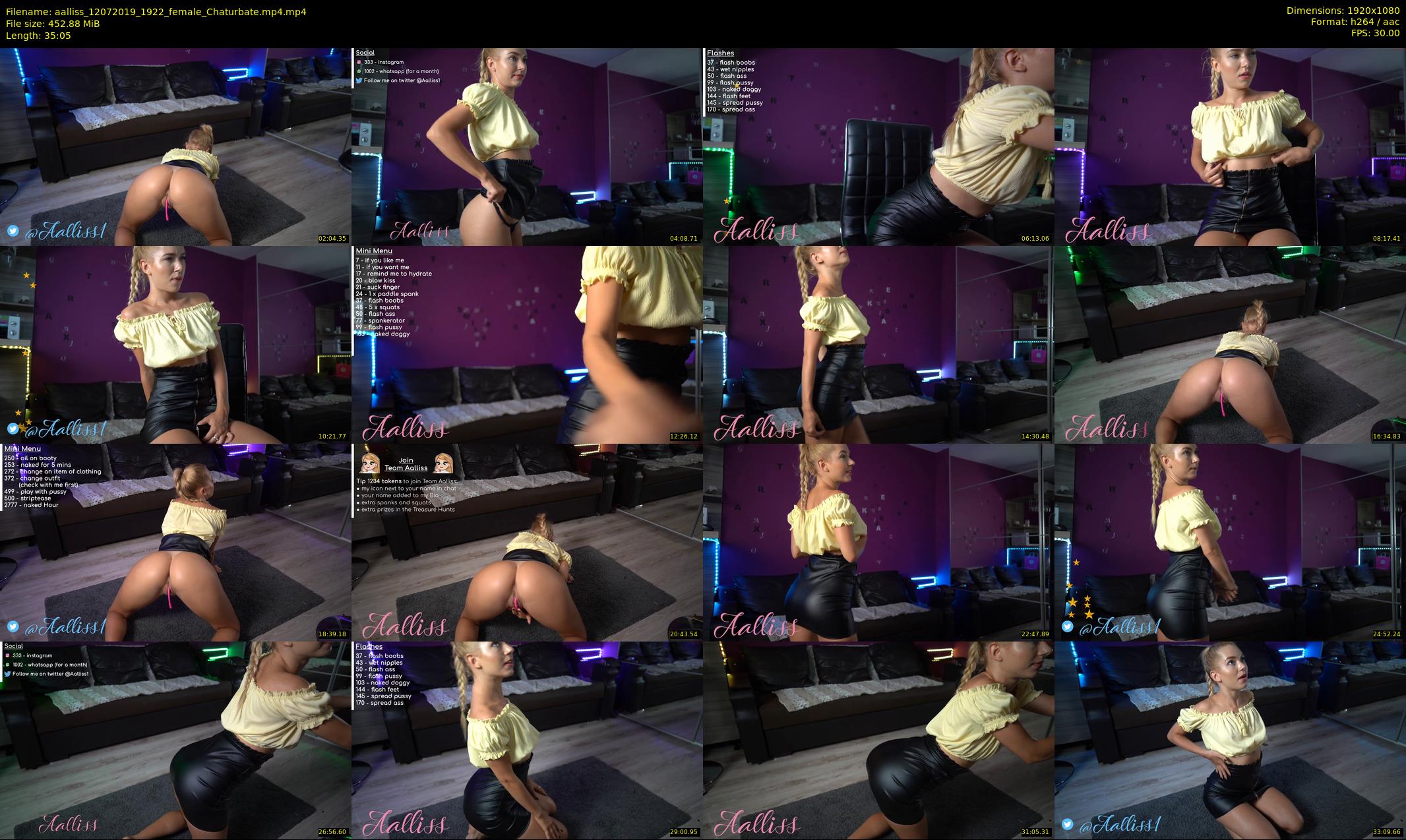 aalliss — 36 minute Chaturbate female cam show recording, 1080p, Jul 12, 2019
