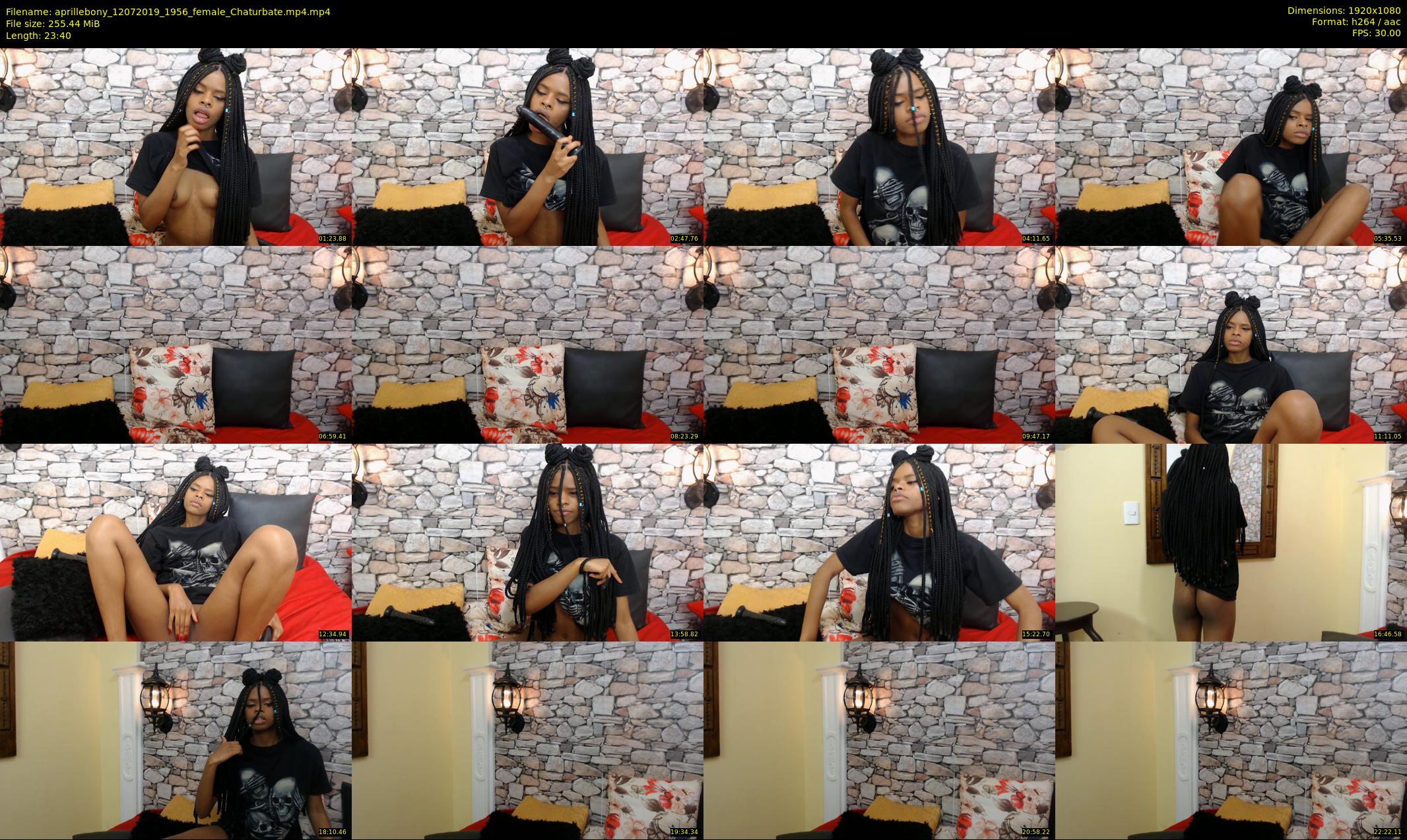 aprillebony — 24 minute Chaturbate female cam show recording, 1080p, Jul 12, 2019