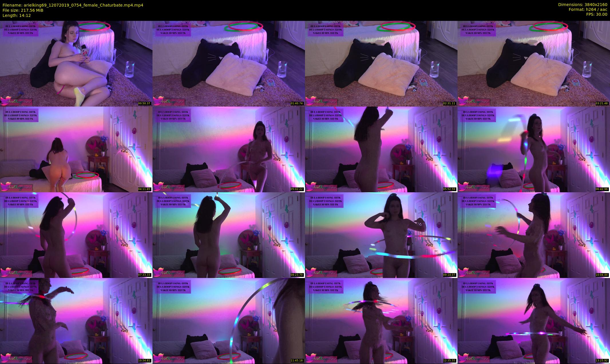 arielking69 — 15 minute Chaturbate female cam show recording, 4K, Jul 12, 2019