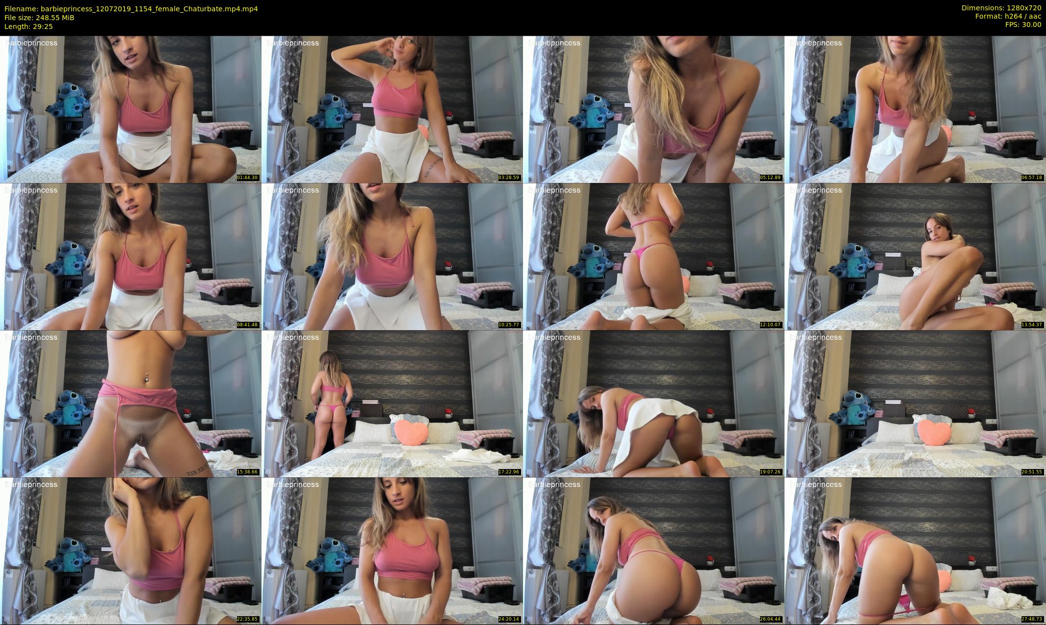 barbieprincess — 30 minute Chaturbate female cam show recording, 720p, Jul 12, 2019