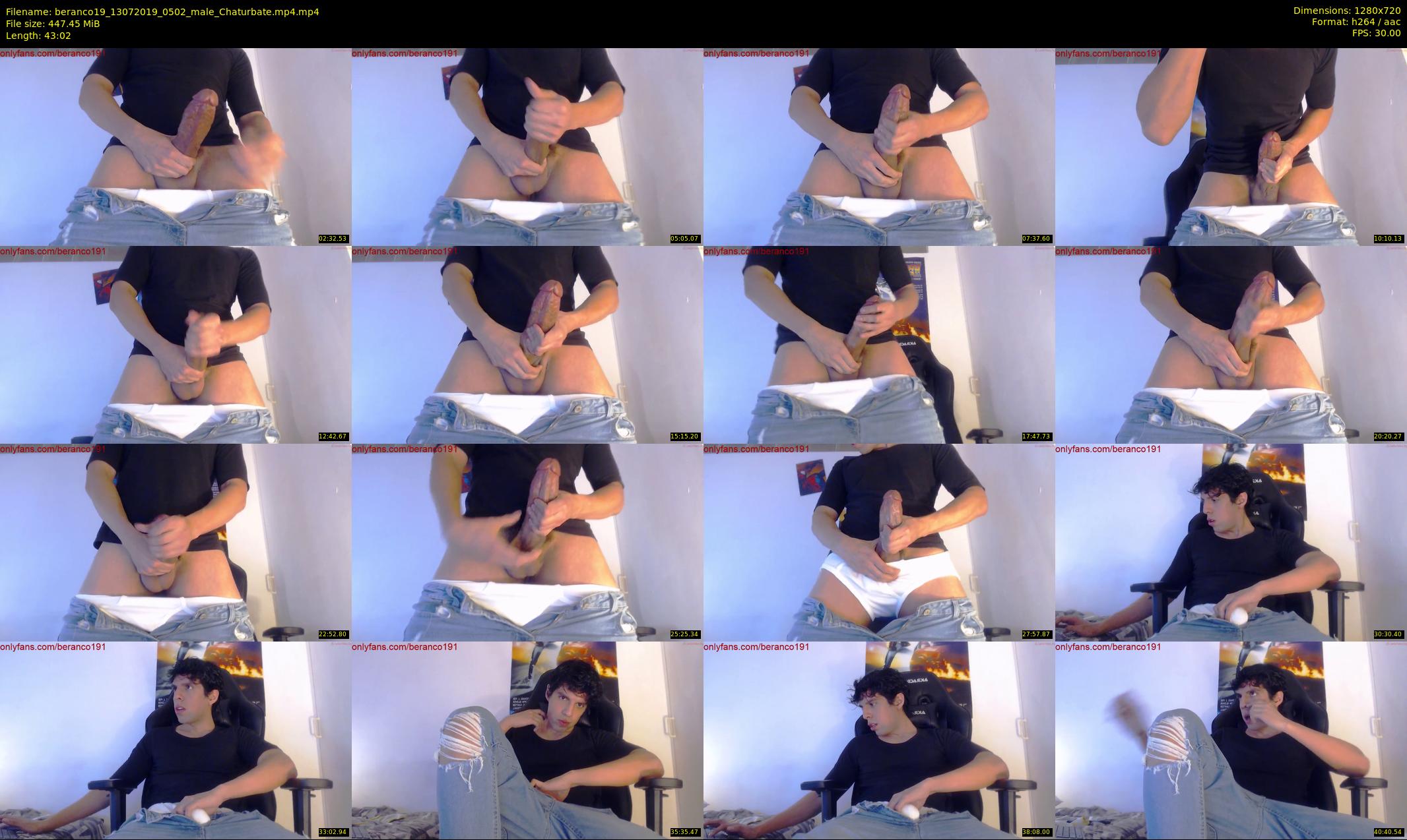 beranco19 — 44 minute Chaturbate male cam show recording, 720p, Jul 13, 2019