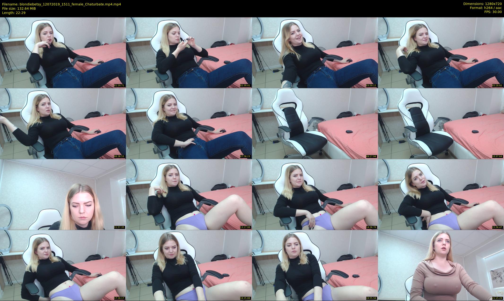blondiebetsy — 23 minute Chaturbate female cam show recording, 720p, Jul 12, 2019