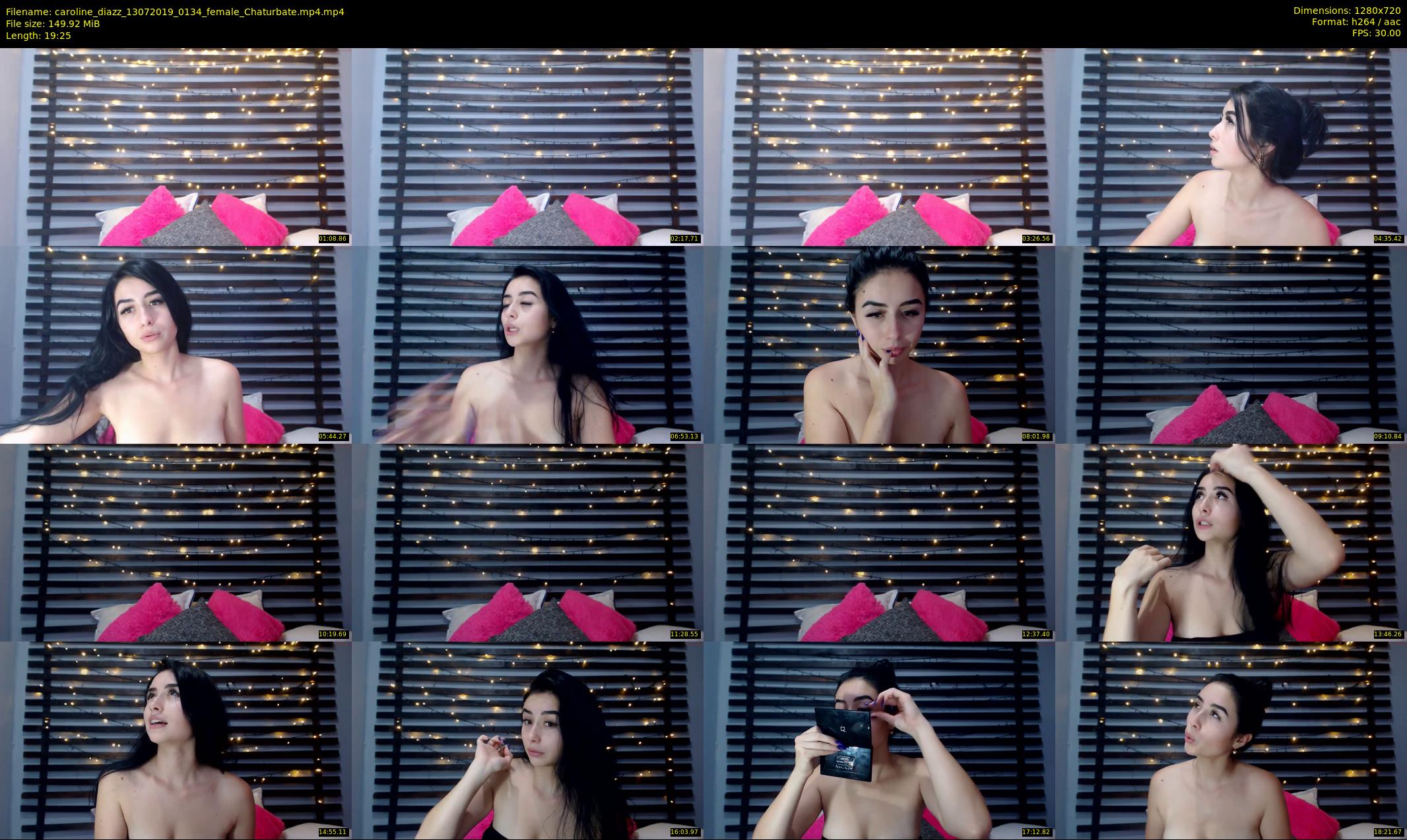 caroline_diazz — 20 minute Chaturbate female cam show recording, 720p, Jul 13, 2019