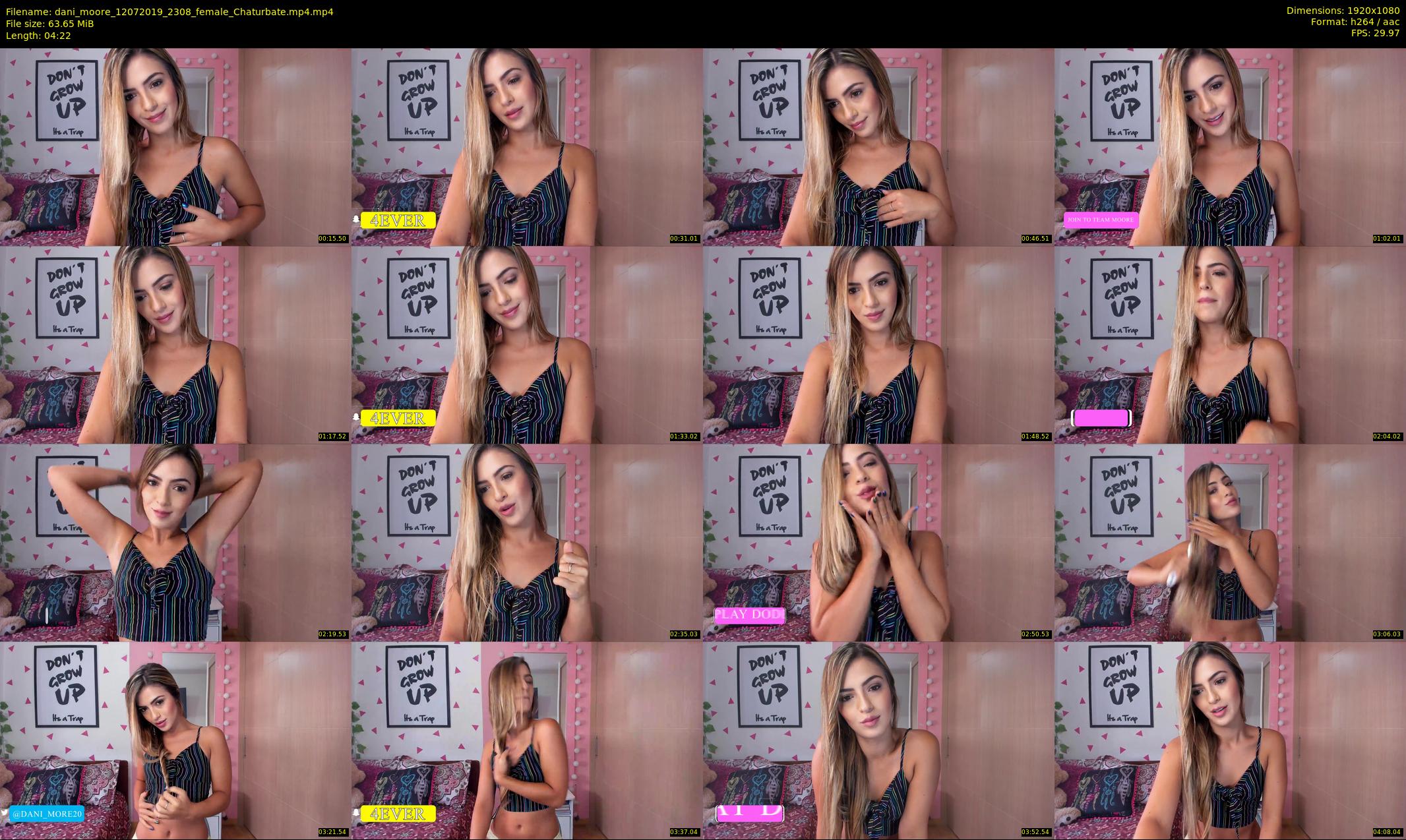 dani_moore — 5 minute Chaturbate female cam show recording, 1080p, Jul 12, 2019