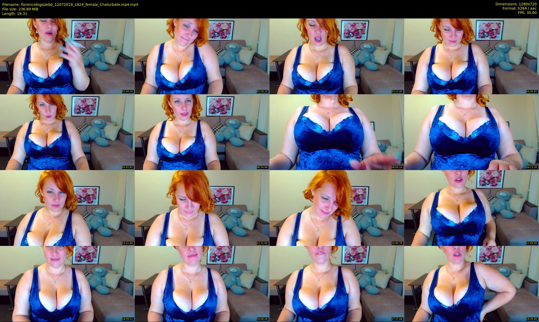 florencebigsizebb — 20 minute Chaturbate female cam show recording, 720p, Jul 12, 2019