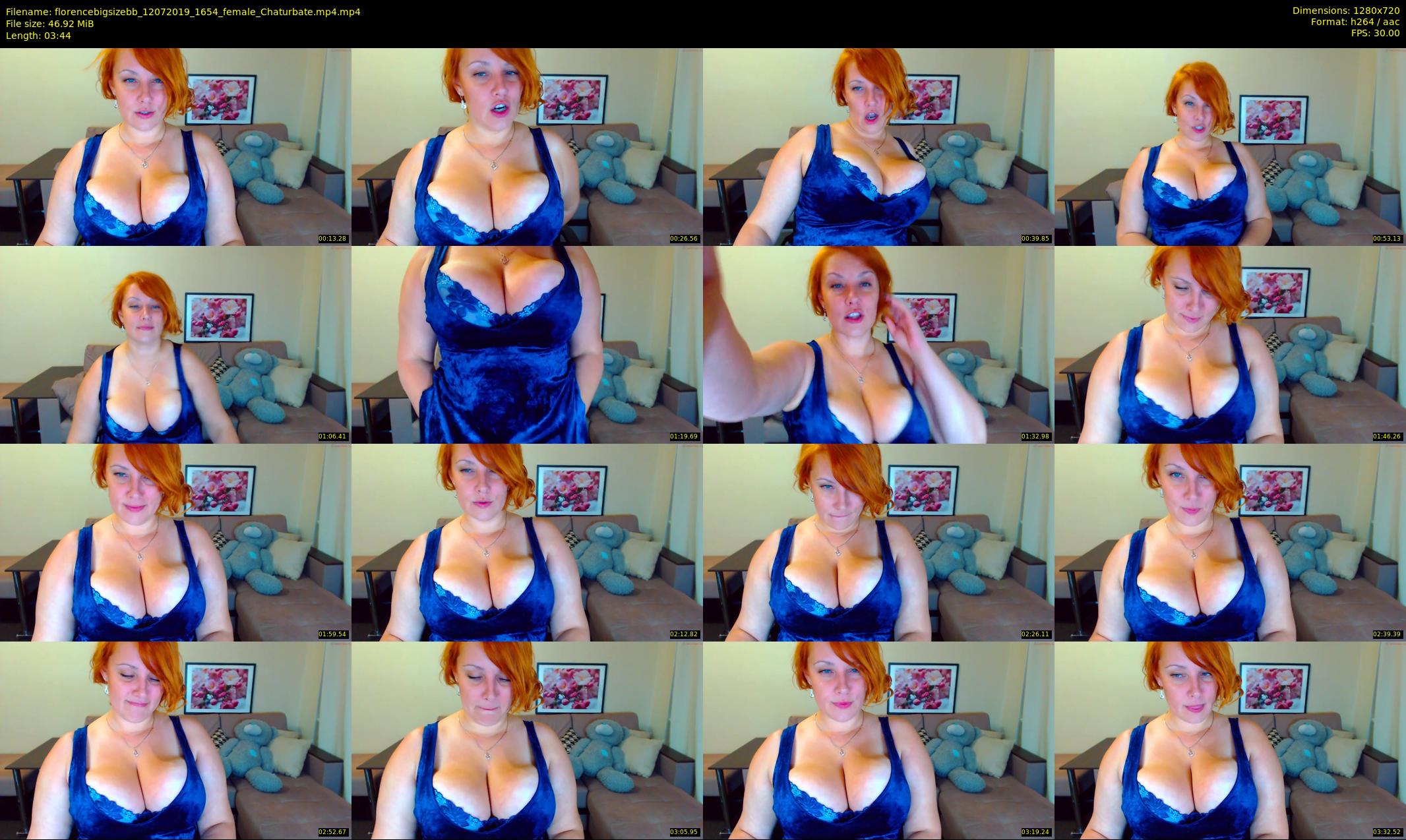 florencebigsizebb — 4 minute Chaturbate female cam show recording, 720p, Jul 12, 2019