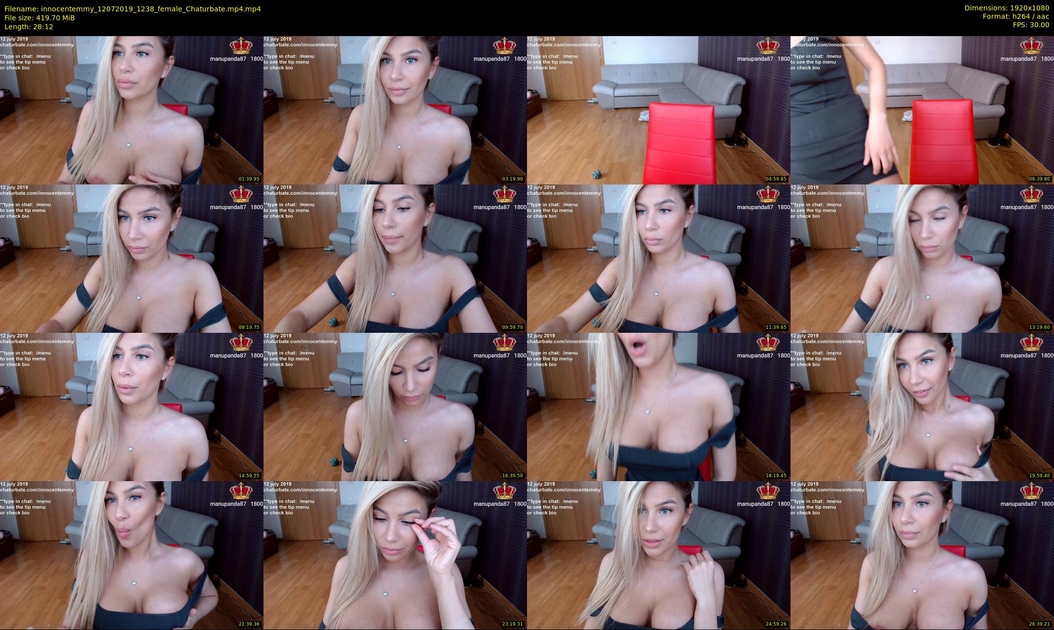 innocentemmy — 29 minute Chaturbate female cam show recording, 1080p, Jul 12, 2019