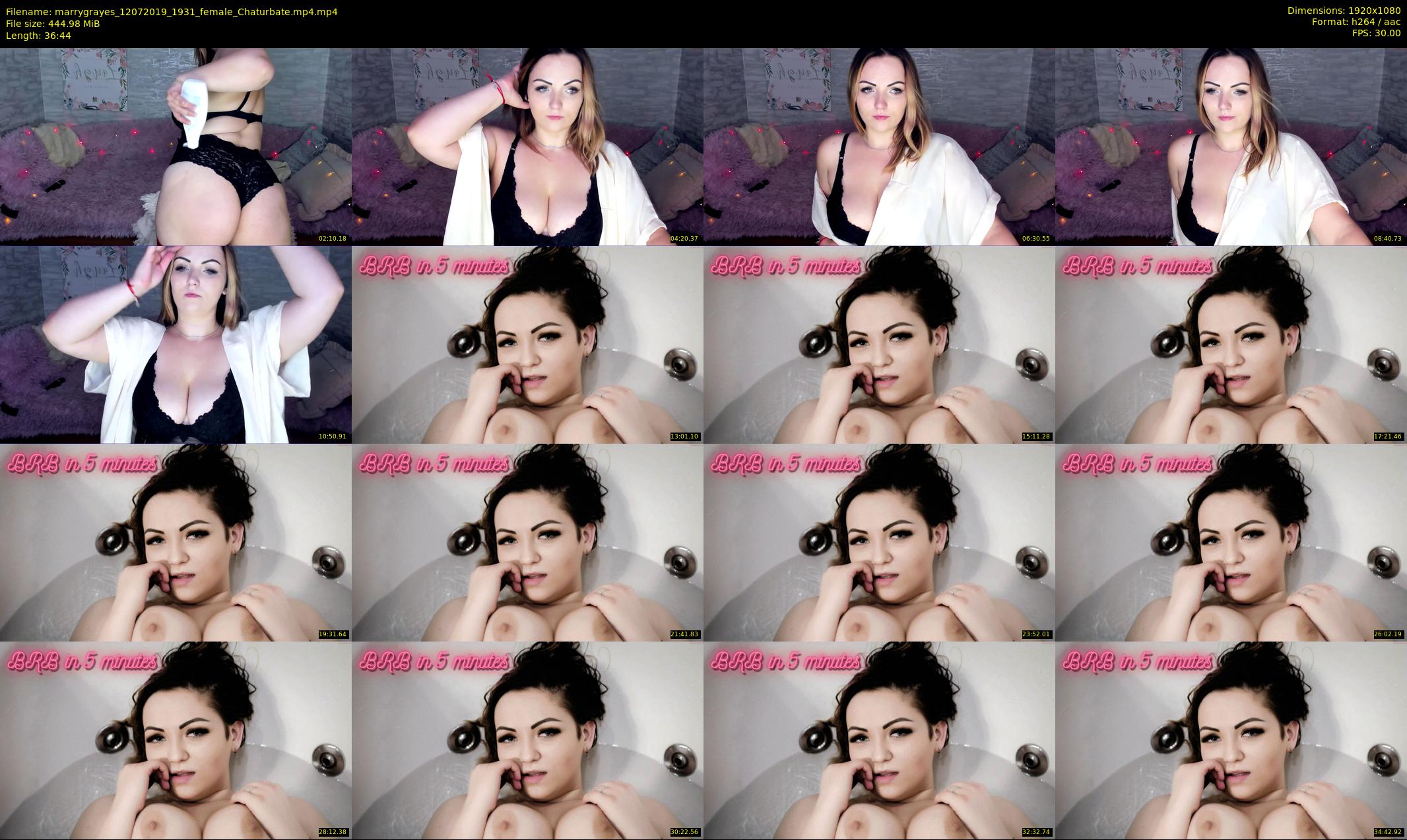 marrygrayes — 37 minute Chaturbate female cam show recording, 1080p, Jul 12, 2019