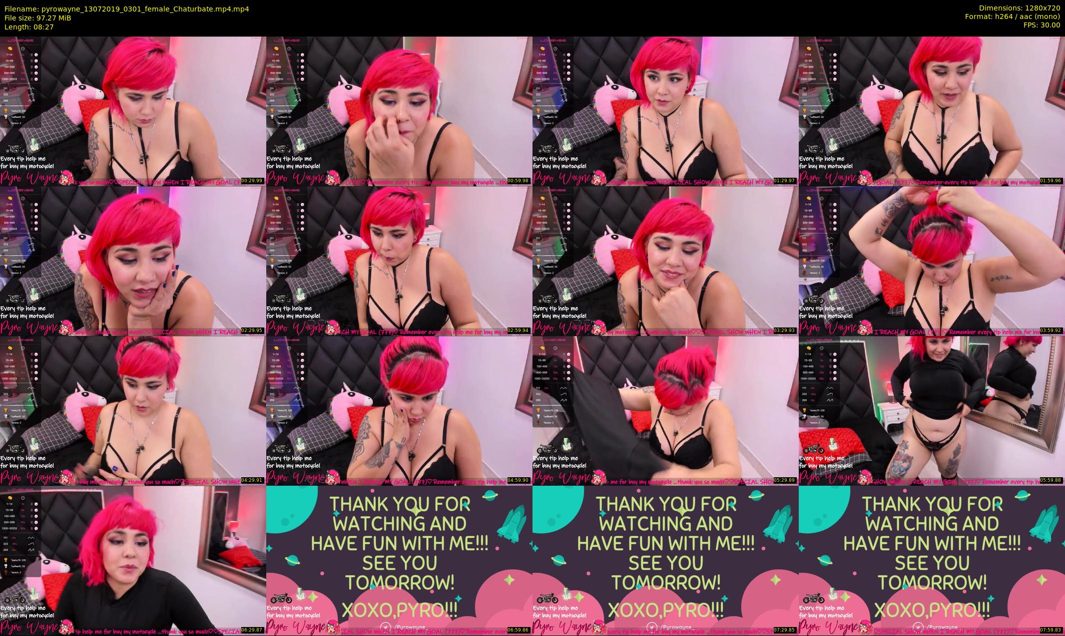 pyrowayne — 9 minute Chaturbate female cam show recording, 720p, Jul 13, 2019