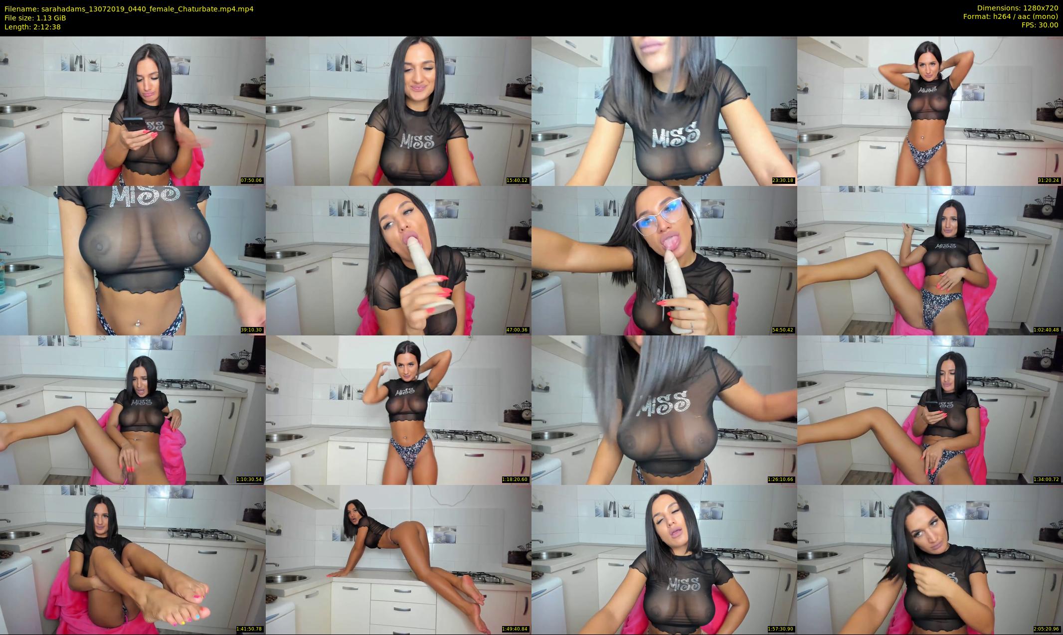 sarahadams — 133 minute Chaturbate female cam show recording, 720p, Jul 13, 2019