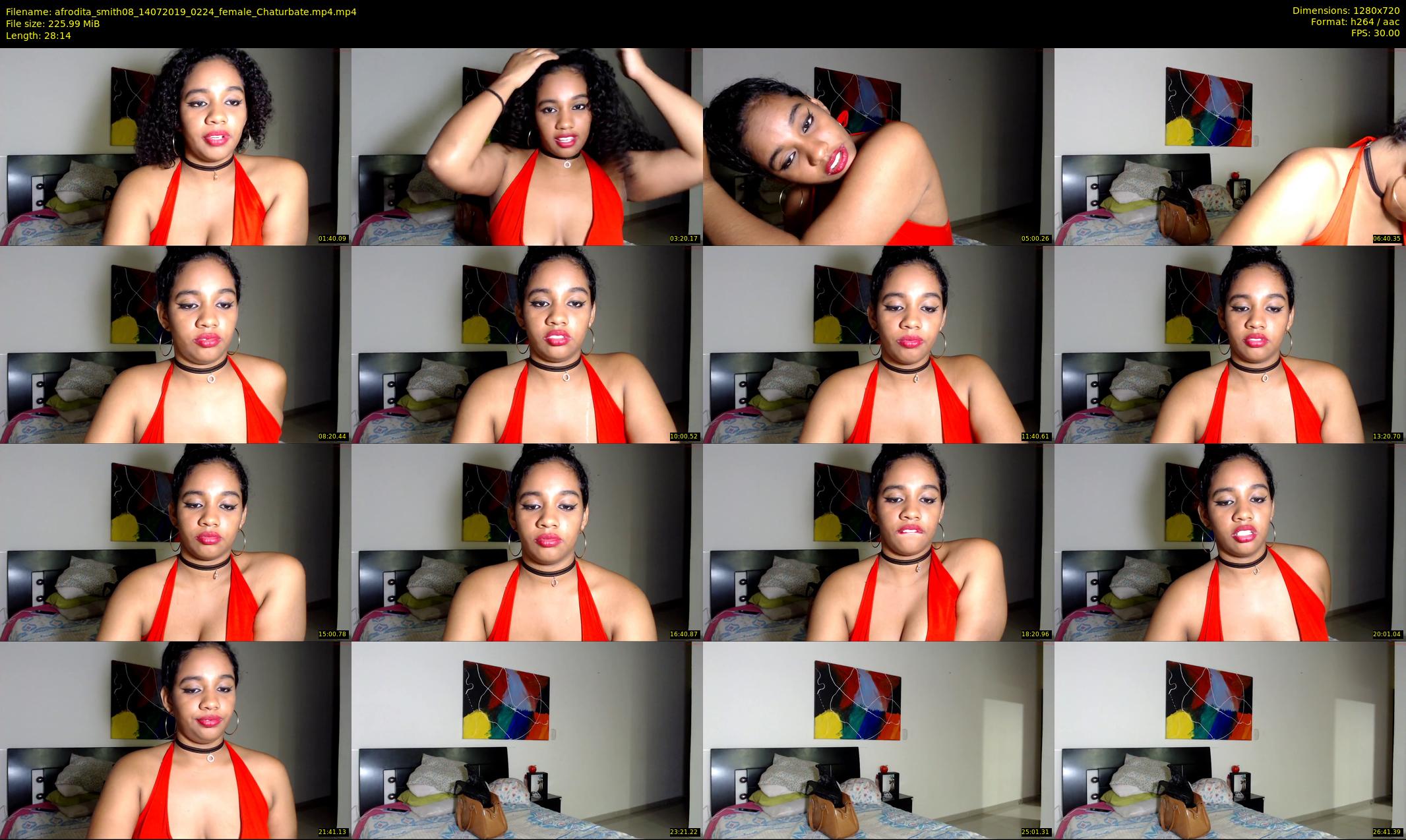 afrodita_smith08 — 29 minute Chaturbate female cam show recording, 720p, Jul 14, 2019