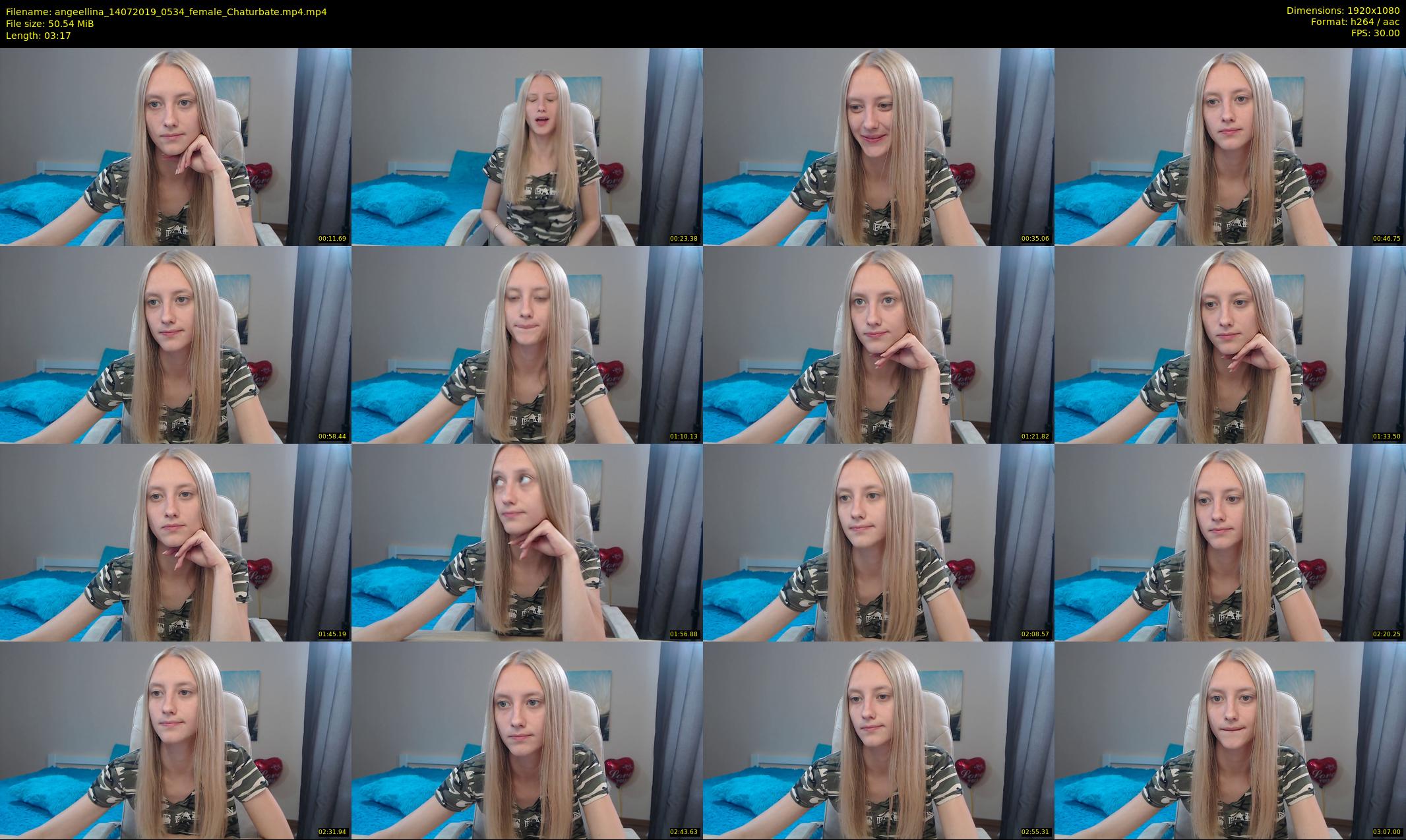 angeellina — 4 minute Chaturbate female cam show recording, 1080p, Jul 14, 2019