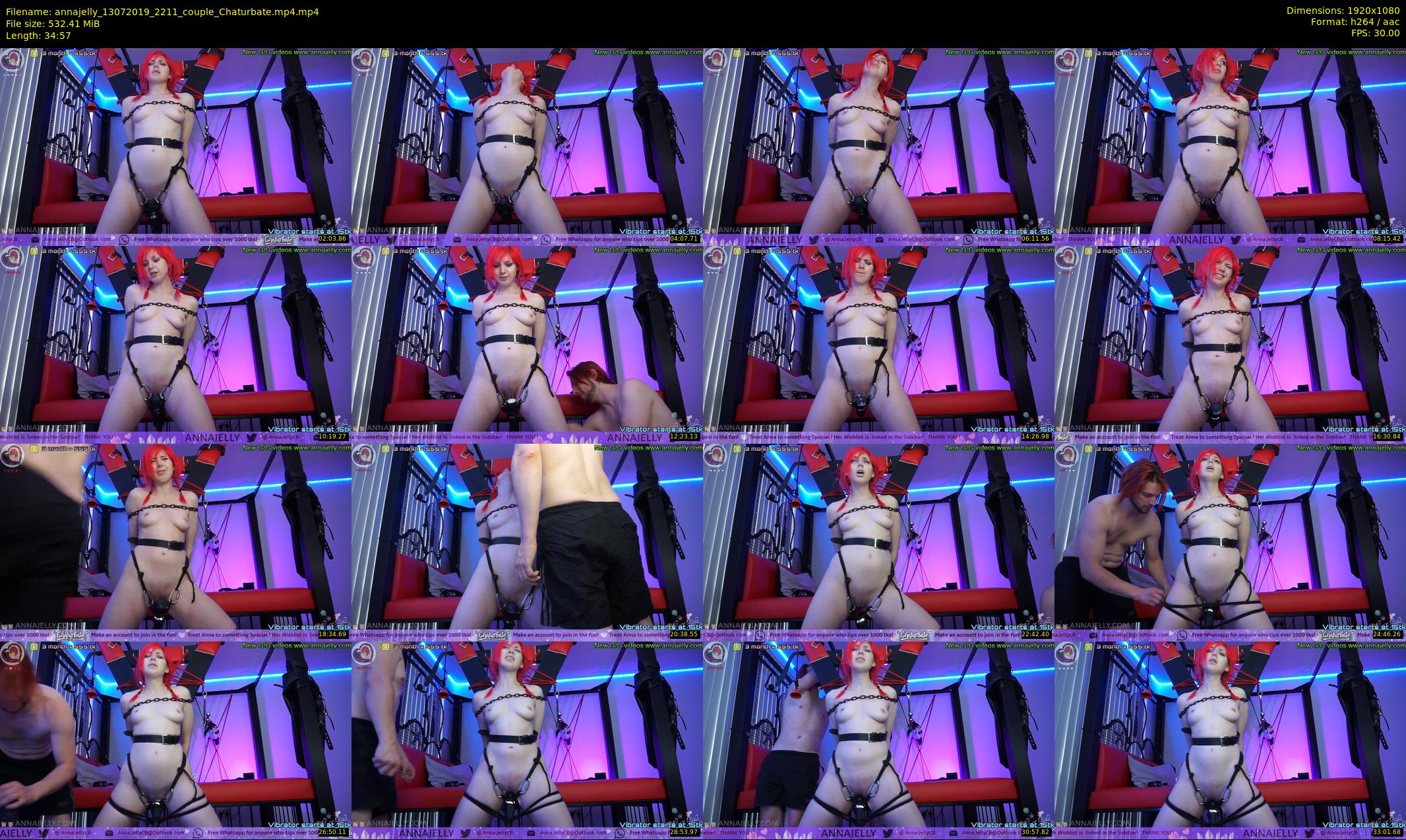annajelly — 35 minute Chaturbate couple cam show recording, 1080p, Jul 13, 2019