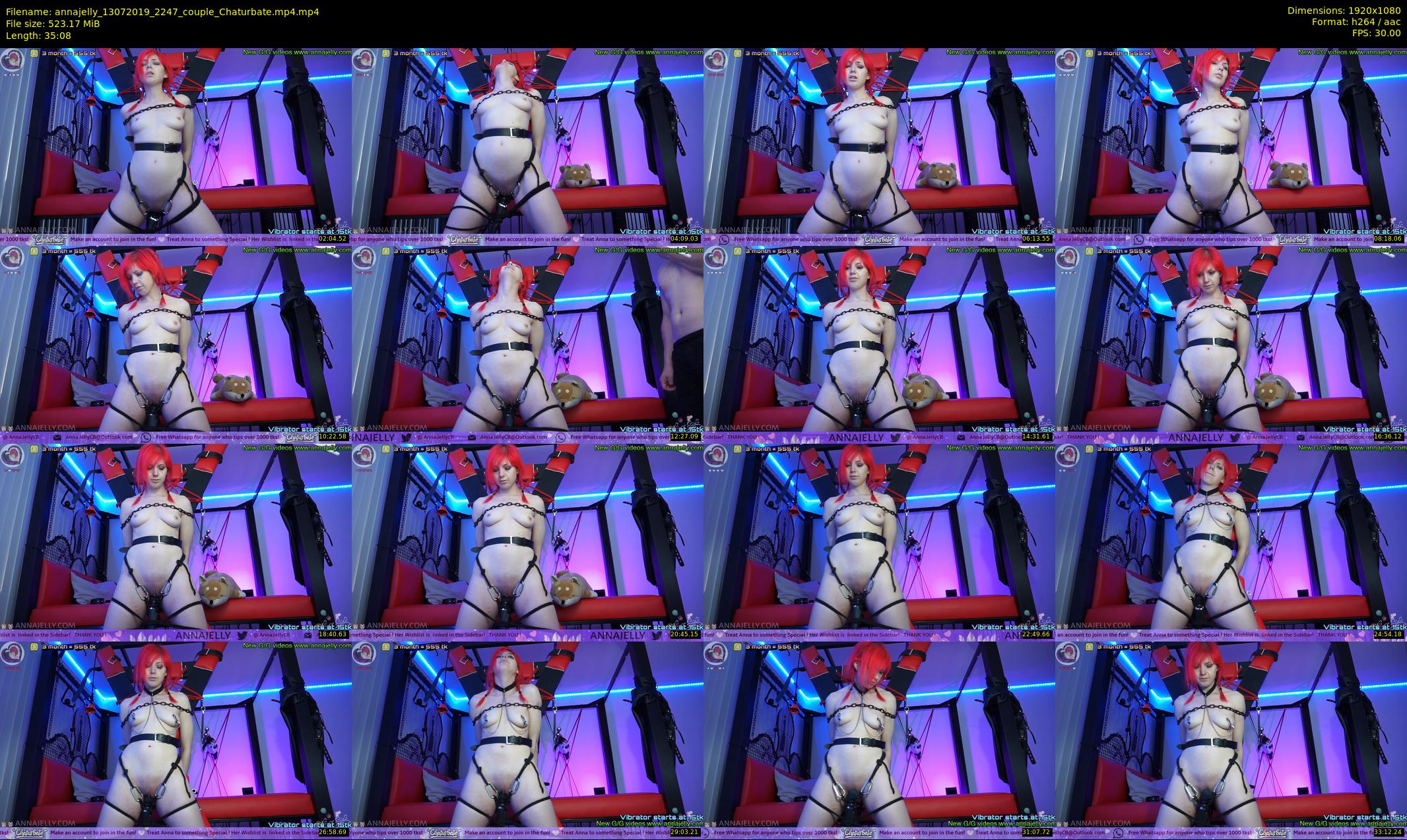 annajelly — 36 minute Chaturbate couple cam show recording, 1080p, Jul 13, 2019