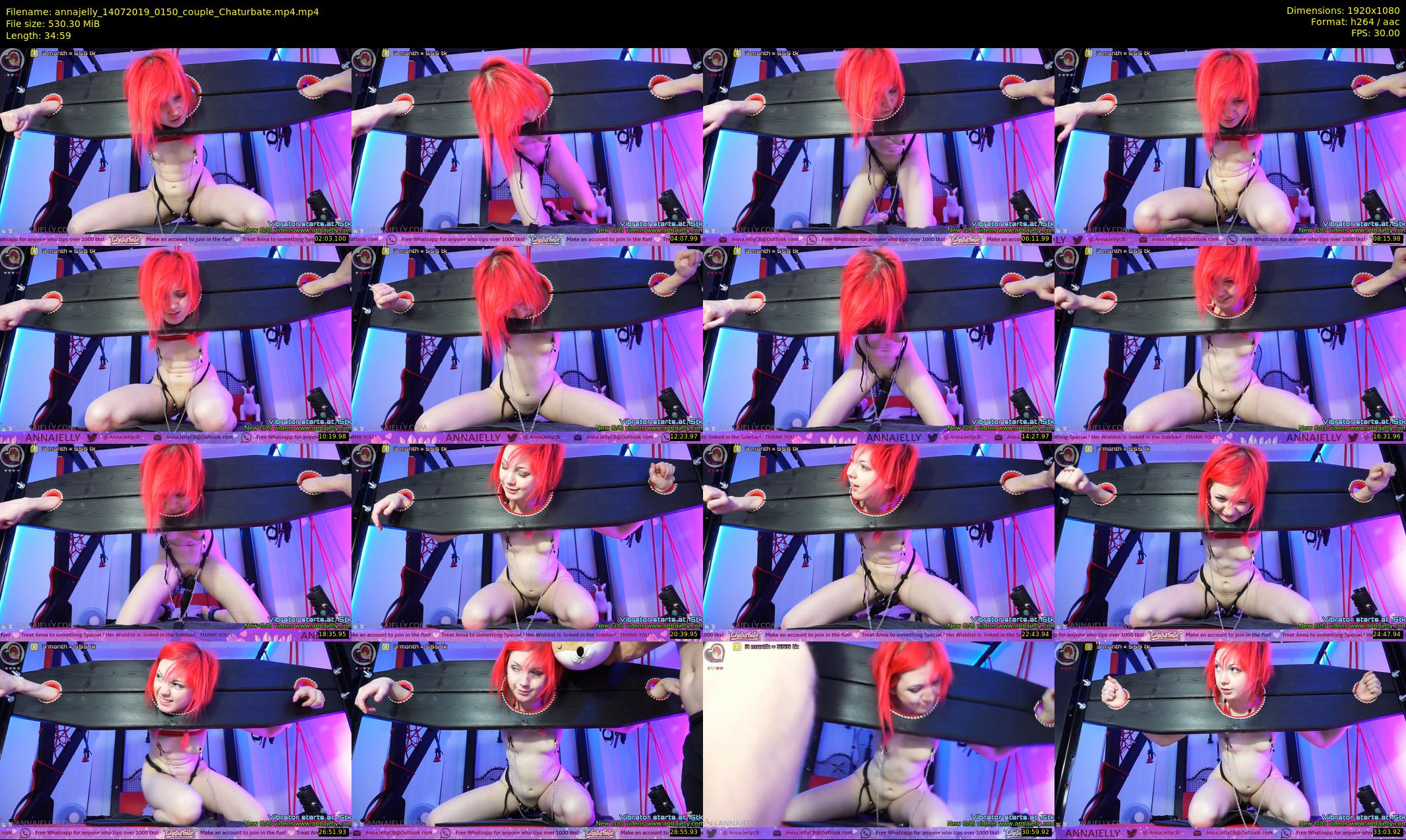 annajelly — 35 minute Chaturbate couple cam show recording, 1080p, Jul 14, 2019