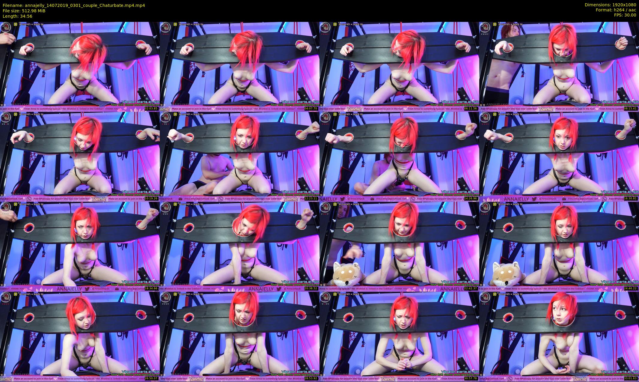 annajelly — 35 minute Chaturbate couple cam show recording, 1080p, Jul 14, 2019