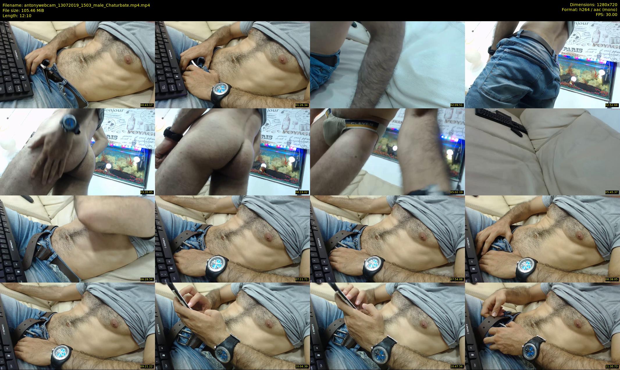antonywebcam — 13 minute Chaturbate male cam show recording, 720p, Jul 13, 2019