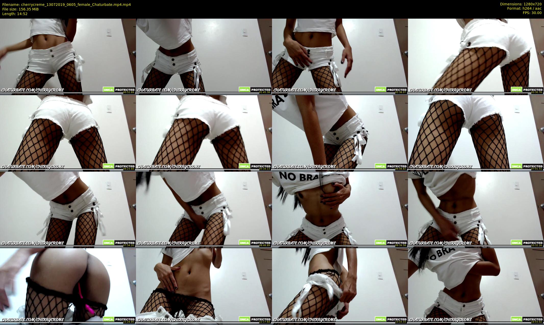 cherrycreme — 15 minute Chaturbate female cam show recording, 720p, Jul 13, 2019