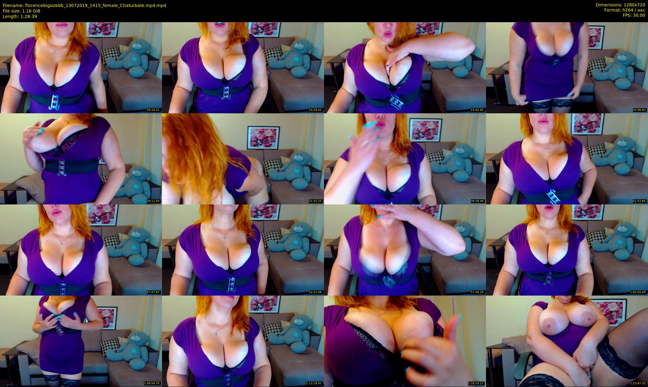 florencebigsizebb — 89 minute Chaturbate female cam show recording, 720p, Jul 13, 2019