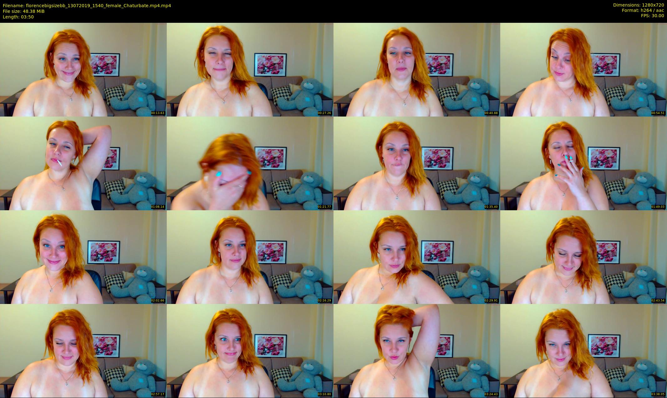 florencebigsizebb — 4 minute Chaturbate female cam show recording, 720p, Jul 13, 2019