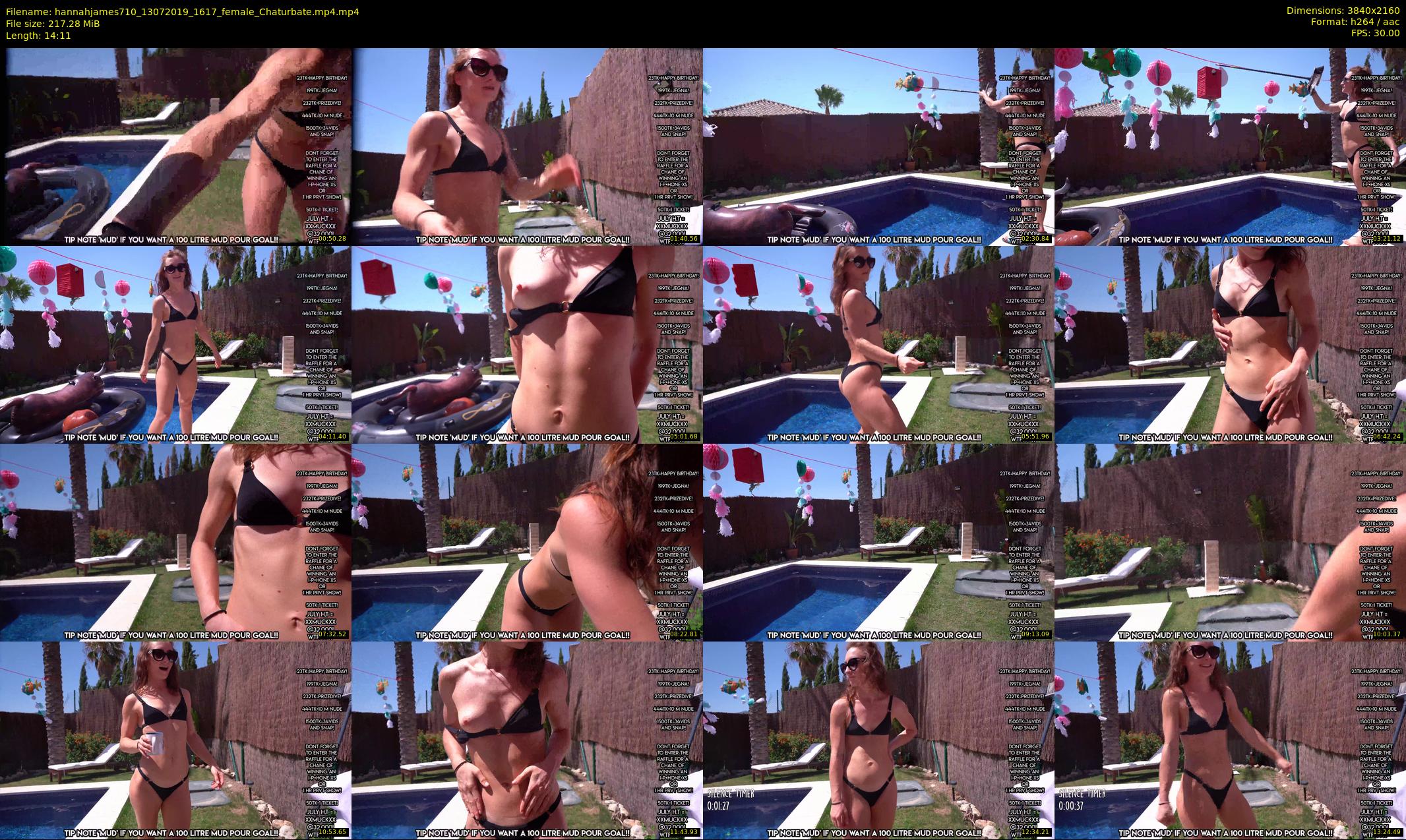 hannahjames710 — 15 minute Chaturbate female cam show recording, 4K, Jul 13, 2019