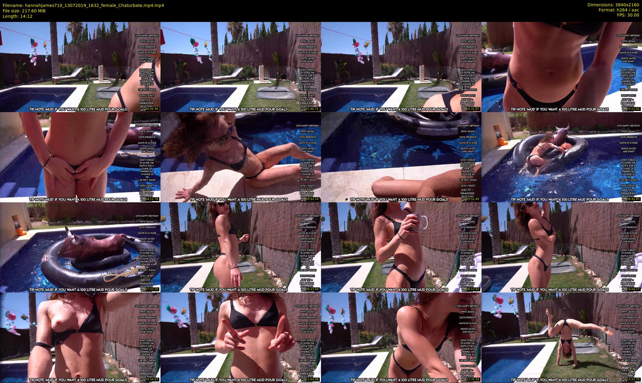 hannahjames710 — 15 minute Chaturbate female cam show recording, 4K, Jul 13, 2019