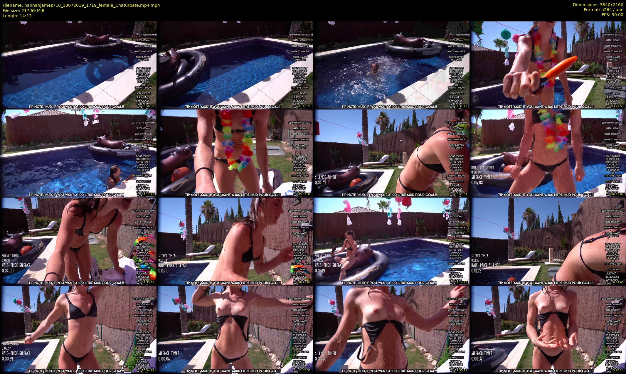 hannahjames710 — 15 minute Chaturbate female cam show recording, 4K, Jul 13, 2019