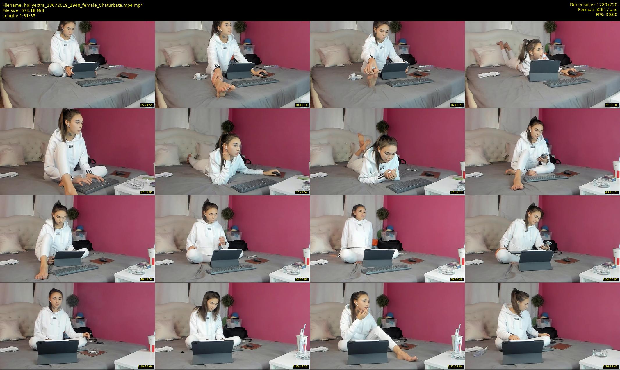 hollyextra — 92 minute Chaturbate female cam show recording, 720p, Jul 13, 2019