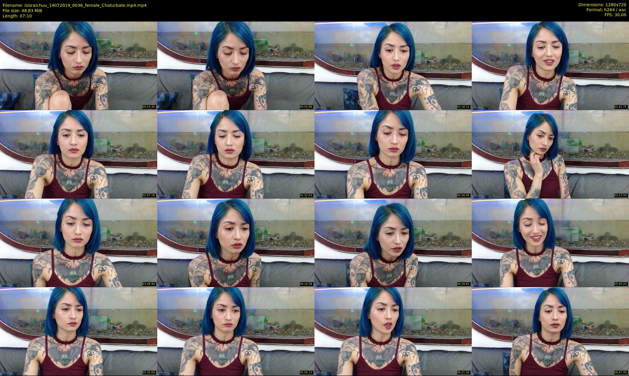isisraichuu — 8 minute Chaturbate female cam show recording, 720p, Jul 14, 2019
