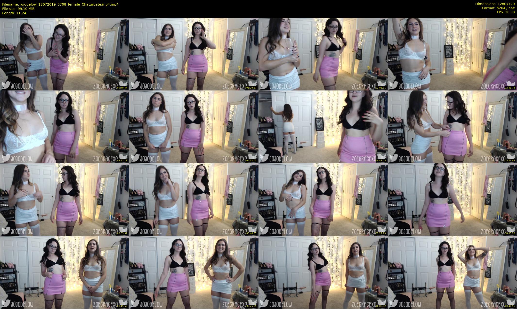 jojodelow — 12 minute Chaturbate female cam show recording, 720p, Jul 13, 2019