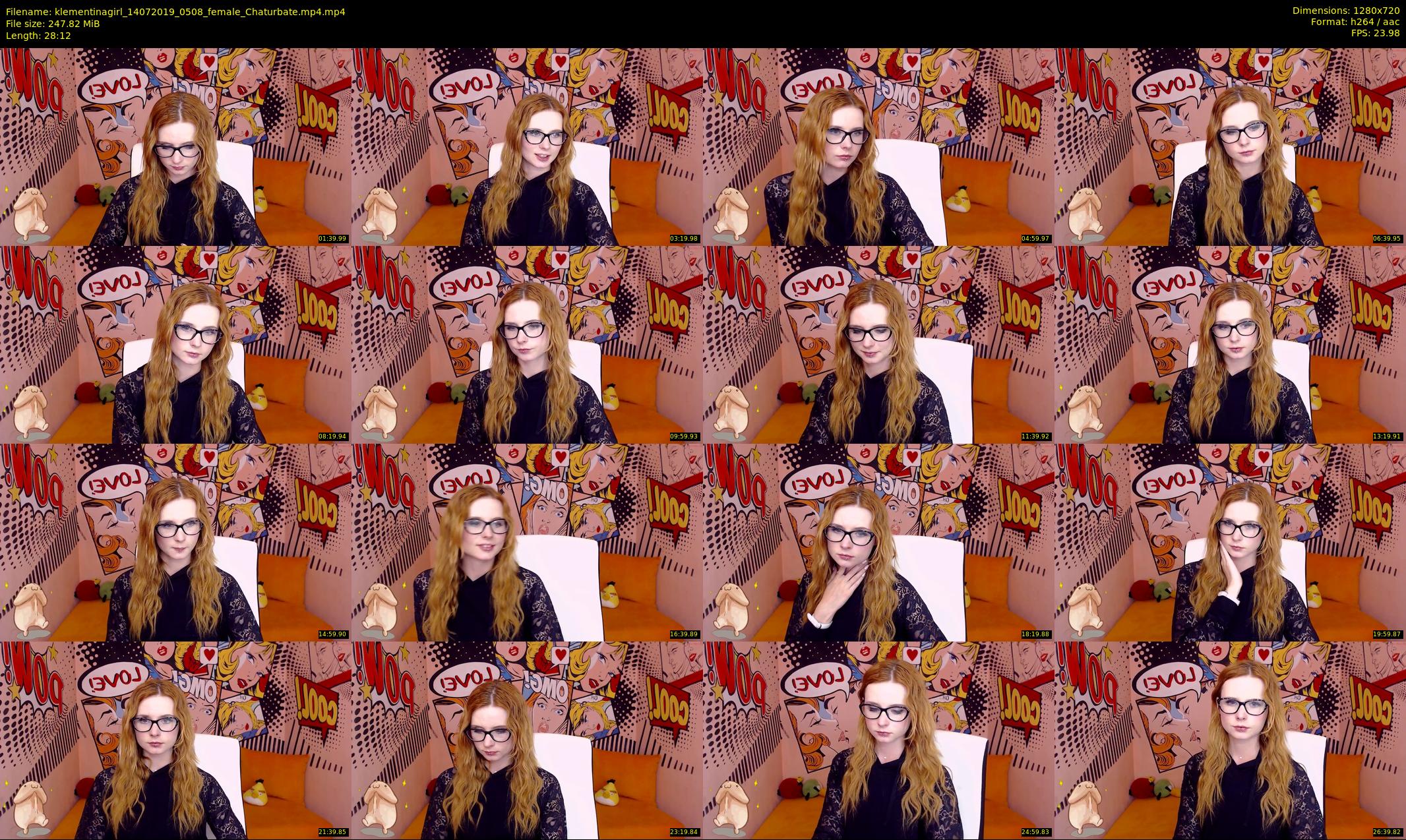 klementinagirl — 29 minute Chaturbate female cam show recording, 720p, Jul 14, 2019