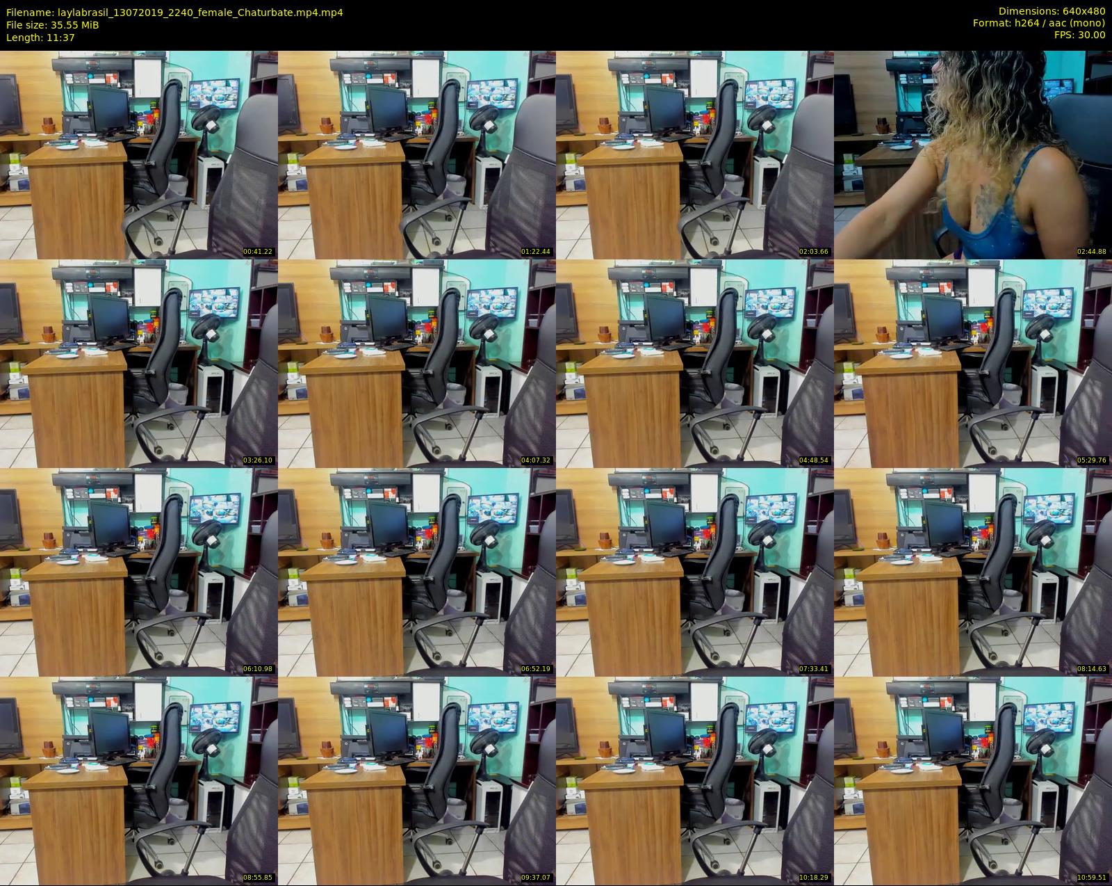 laylabrasil — 12 minute Chaturbate female cam show recording, 480p, Jul 13, 2019
