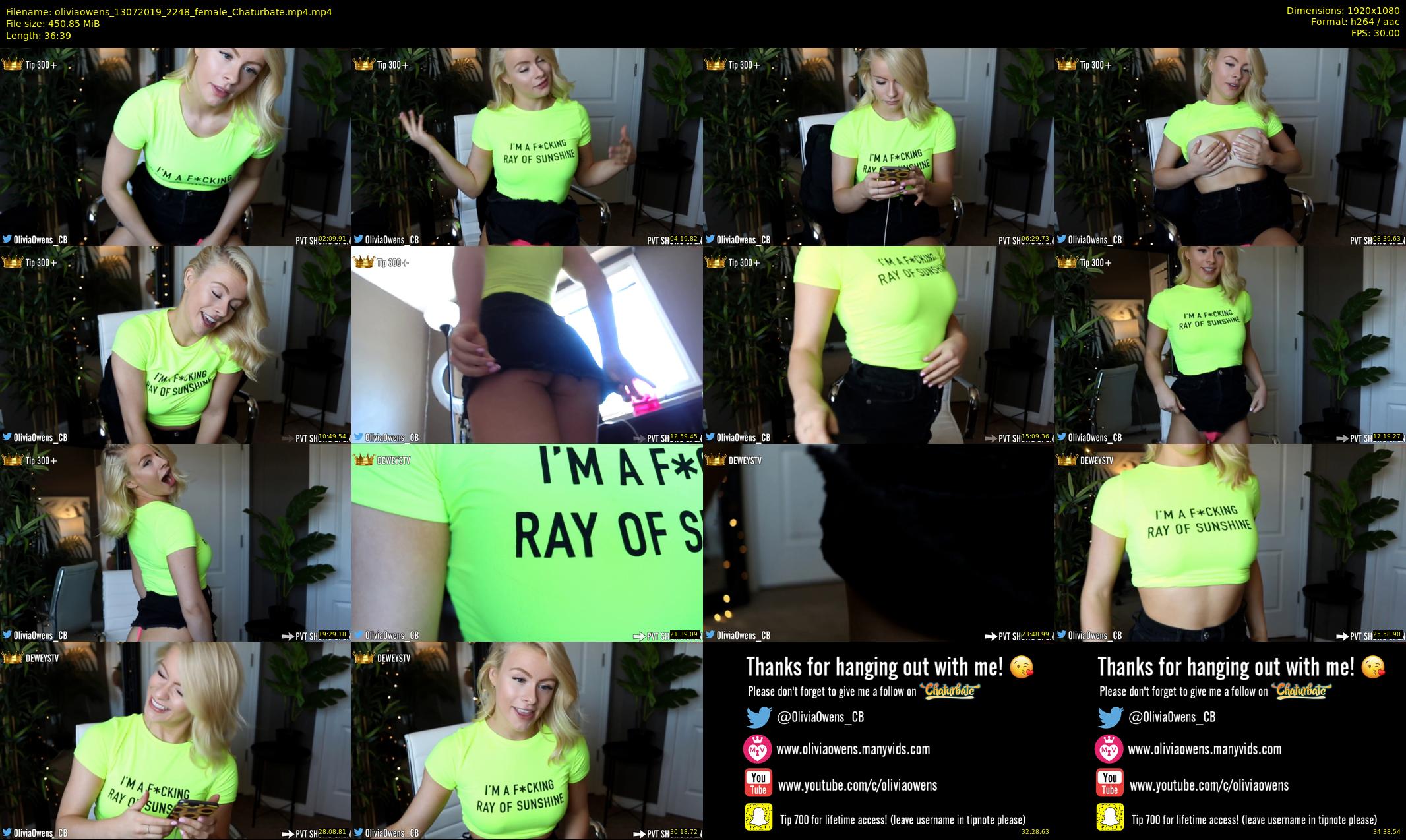 oliviaowens — 37 minute Chaturbate female cam show recording, 1080p, Jul 13, 2019