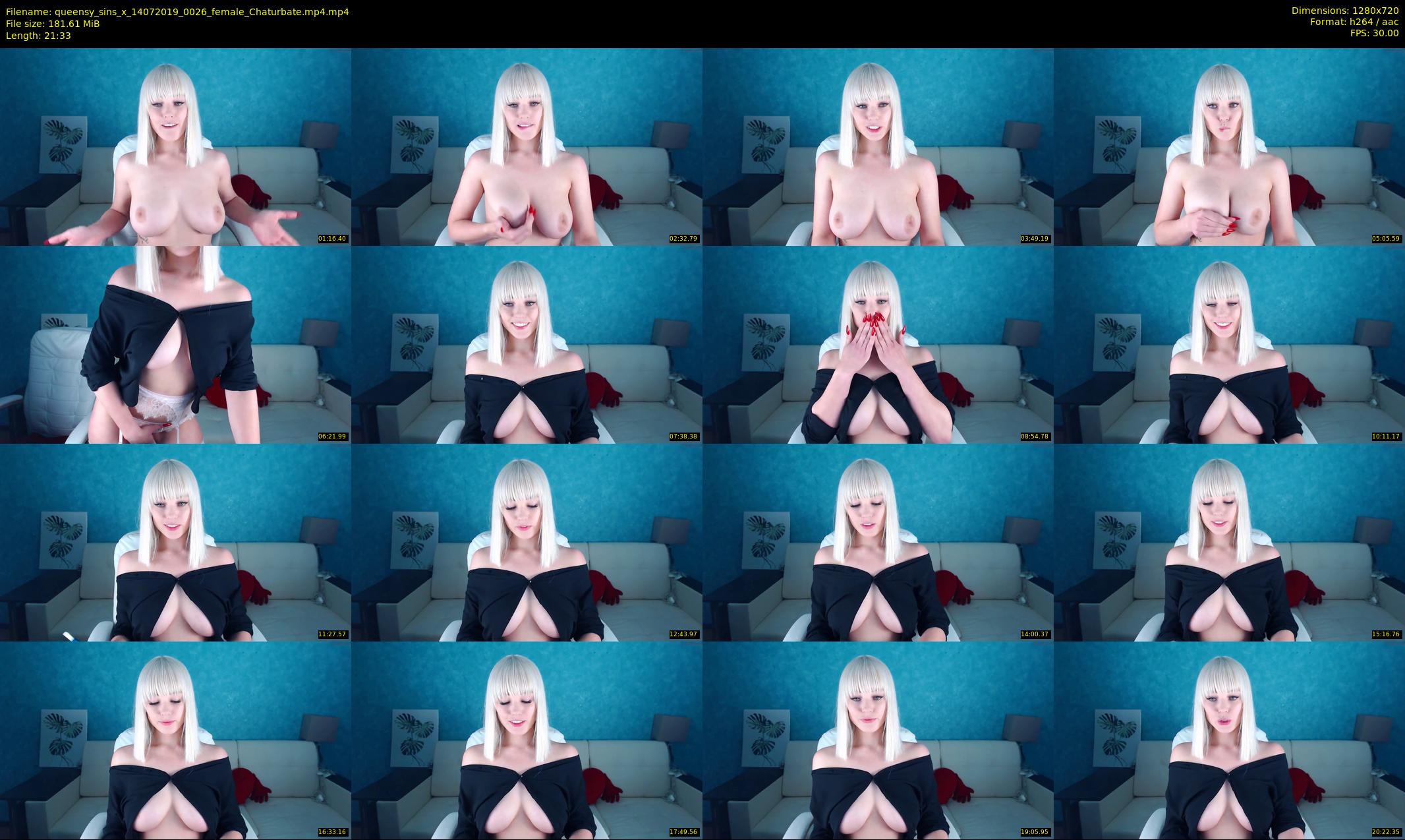 queensy_sins_x — 22 minute Chaturbate female cam show recording, 720p, Jul 14, 2019
