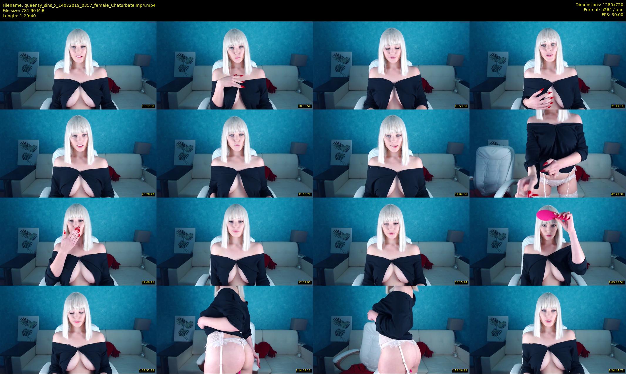 queensy_sins_x — 90 minute Chaturbate female cam show recording, 720p, Jul 14, 2019
