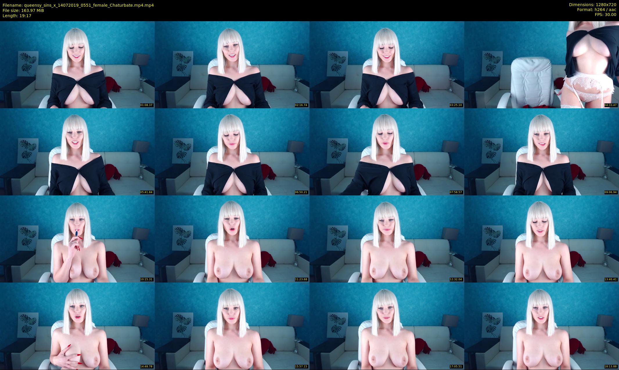 queensy_sins_x — 20 minute Chaturbate female cam show recording, 720p, Jul 14, 2019
