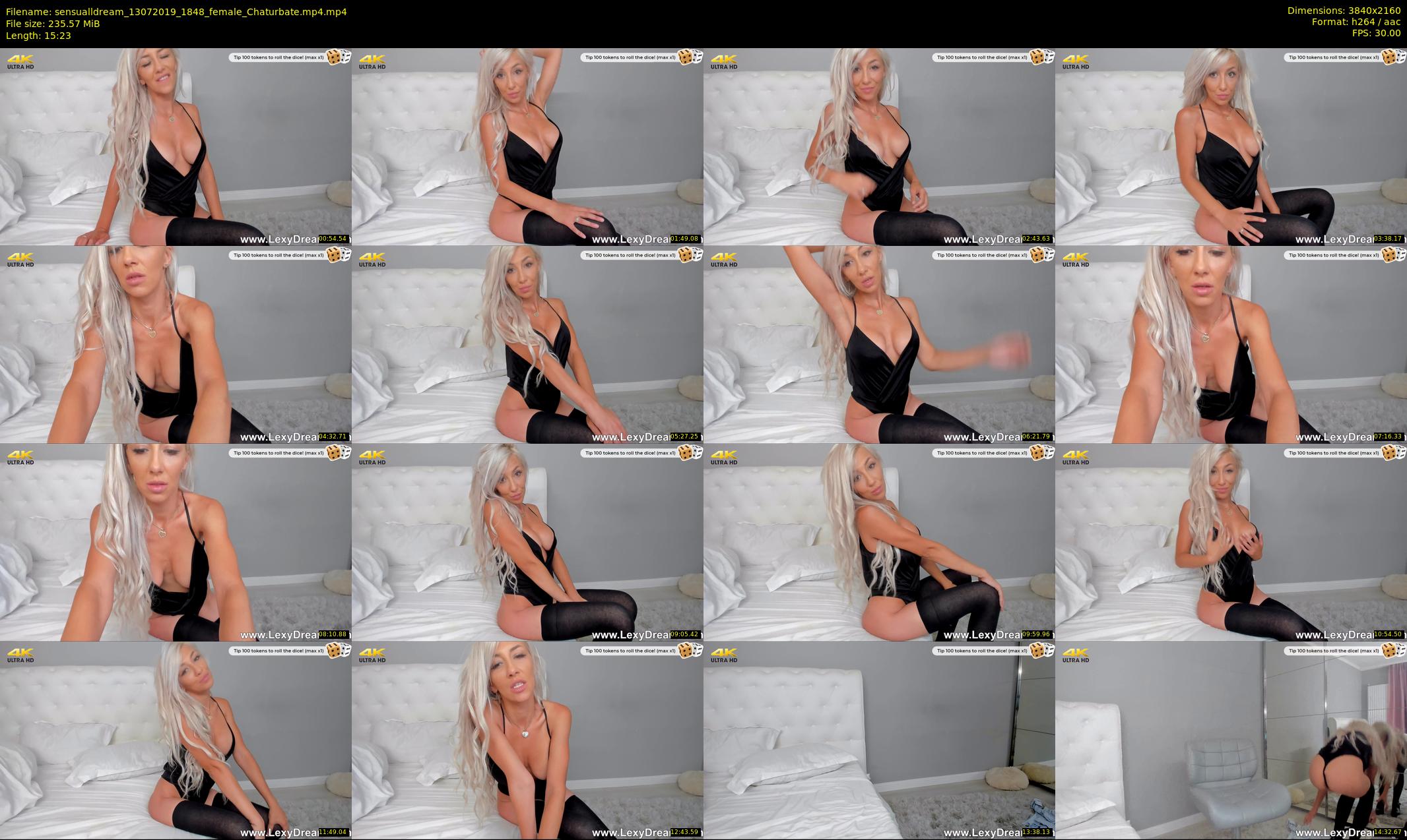sensualldream — 16 minute Chaturbate female cam show recording, 4K, Jul 13, 2019