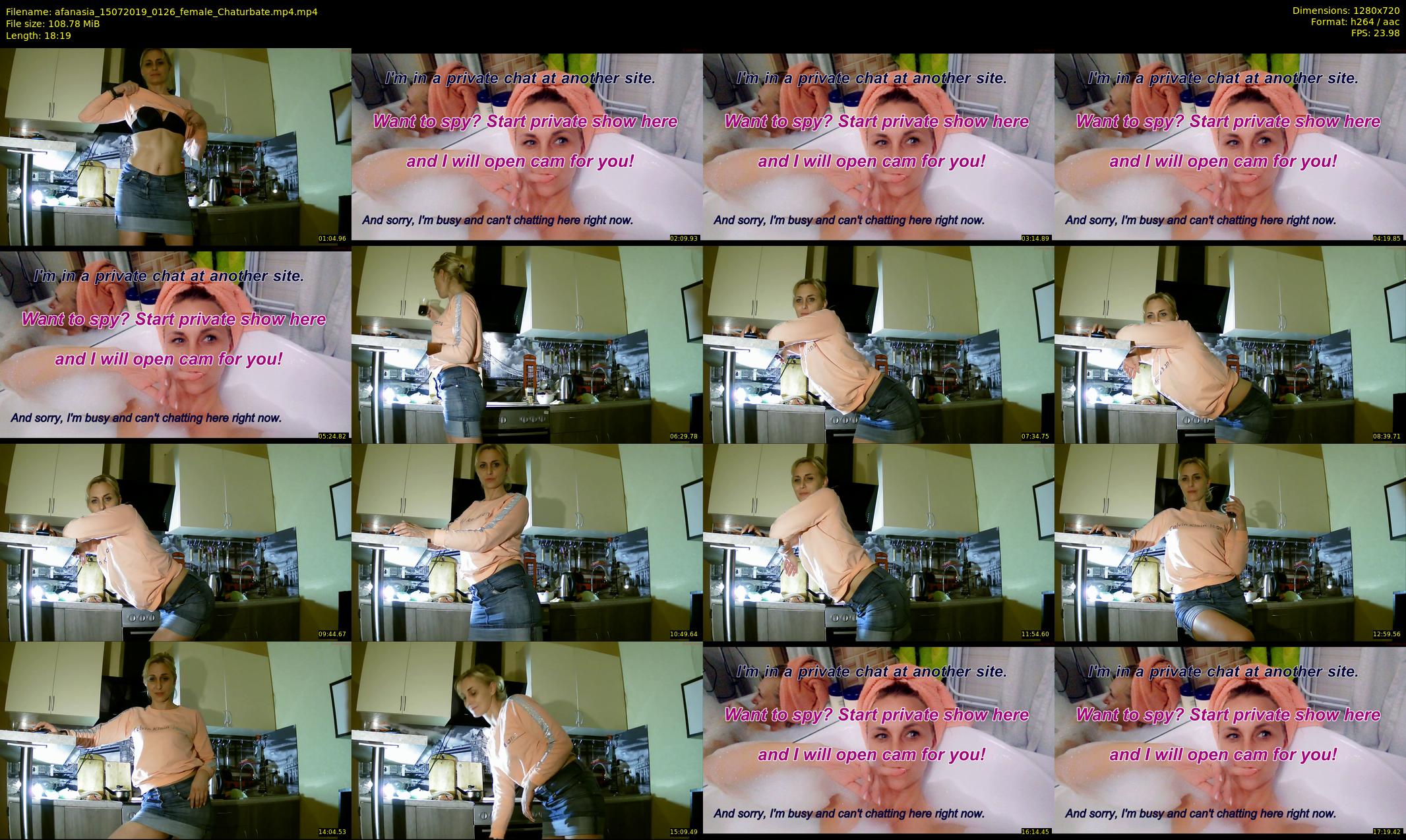 afanasia — 19 minute Chaturbate female cam show recording, 720p, Jul 15, 2019