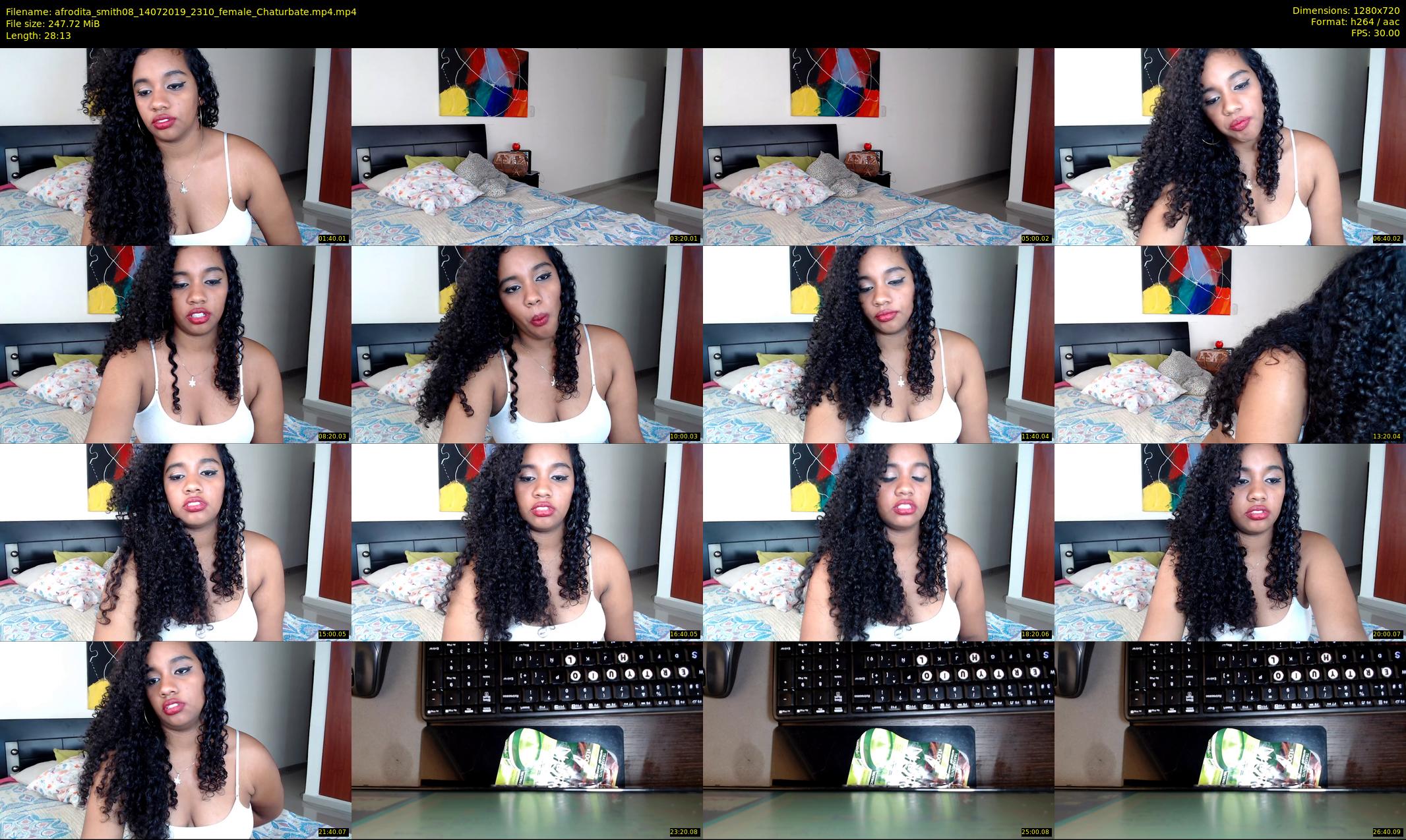 afrodita_smith08 — 29 minute Chaturbate female cam show recording, 720p, Jul 14, 2019