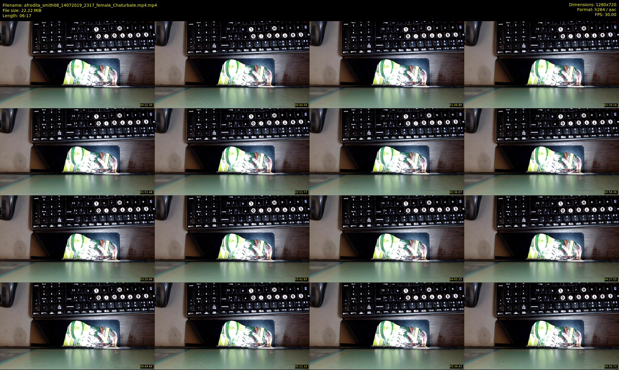 afrodita_smith08 — 7 minute Chaturbate female cam show recording, 720p, Jul 14, 2019