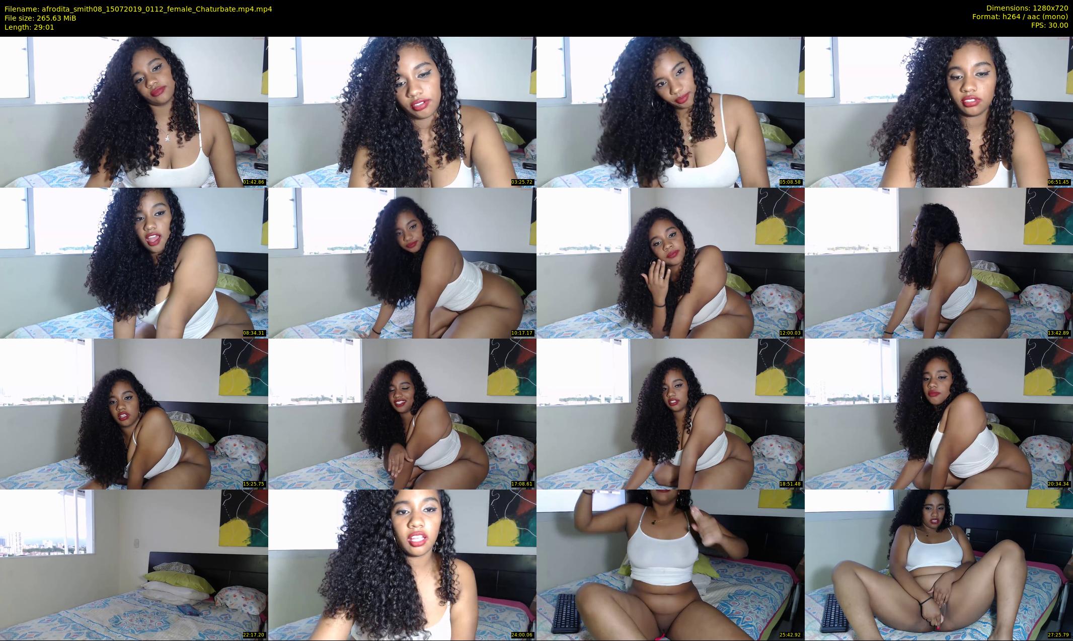 afrodita_smith08 — 30 minute Chaturbate female cam show recording, 720p, Jul 15, 2019