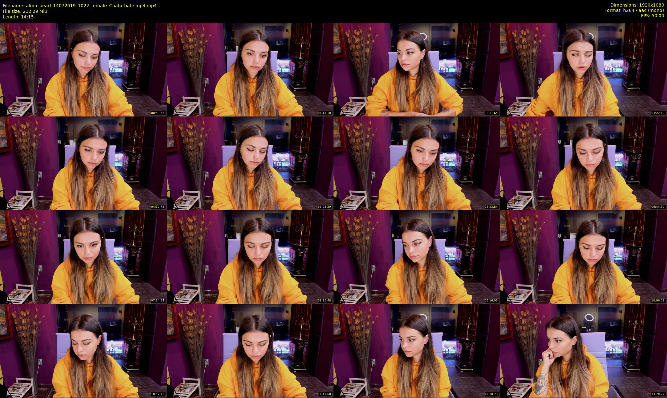 alma_pearl — 15 minute Chaturbate female cam show recording, 1080p, Jul 14, 2019